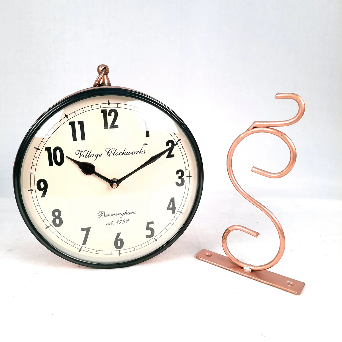 Mosaki Victorian Station Clock | Vintage Double-Sided Railway Wall Clock