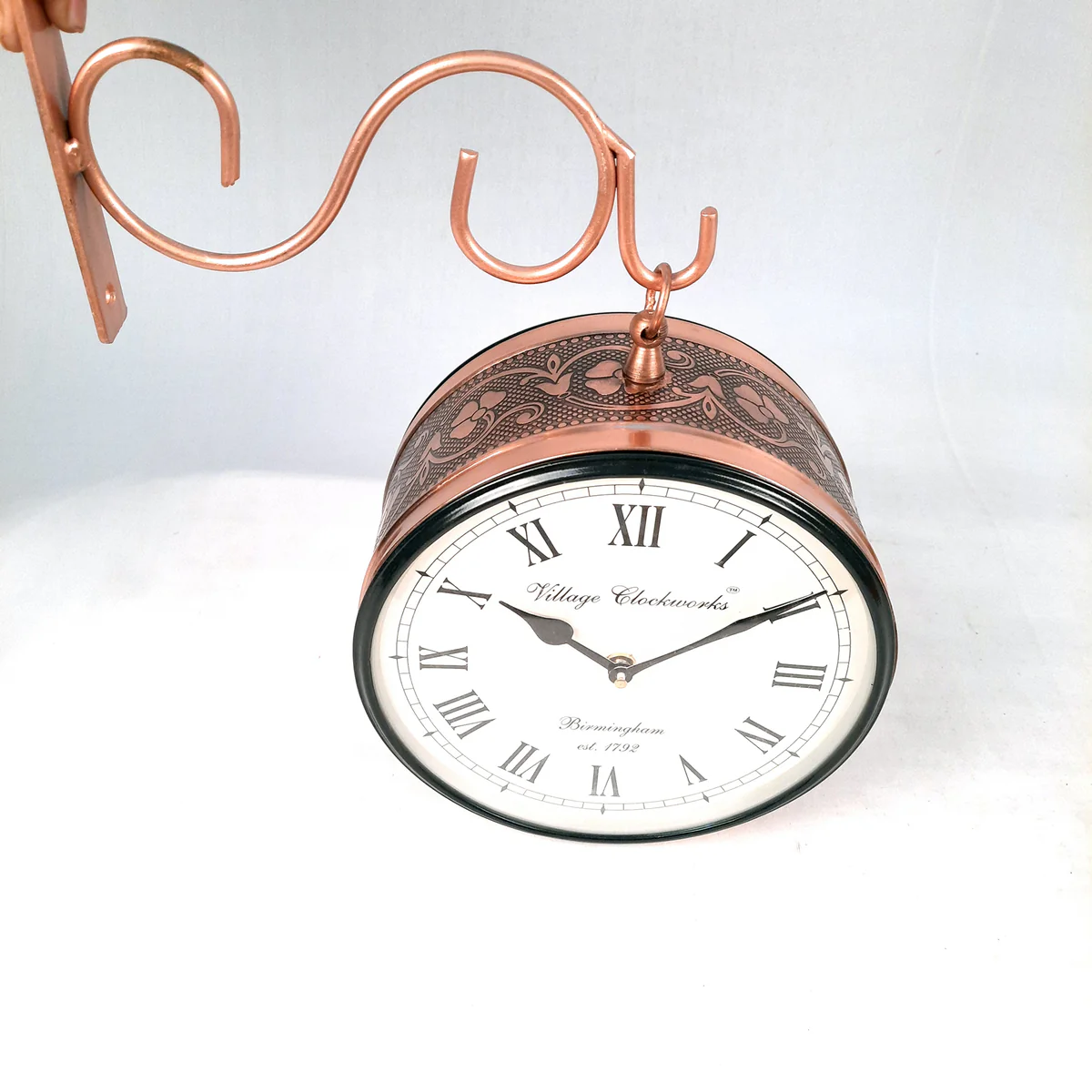 Mosaki Victorian Station Clock | Vintage Double-Sided Railway Wall Clock