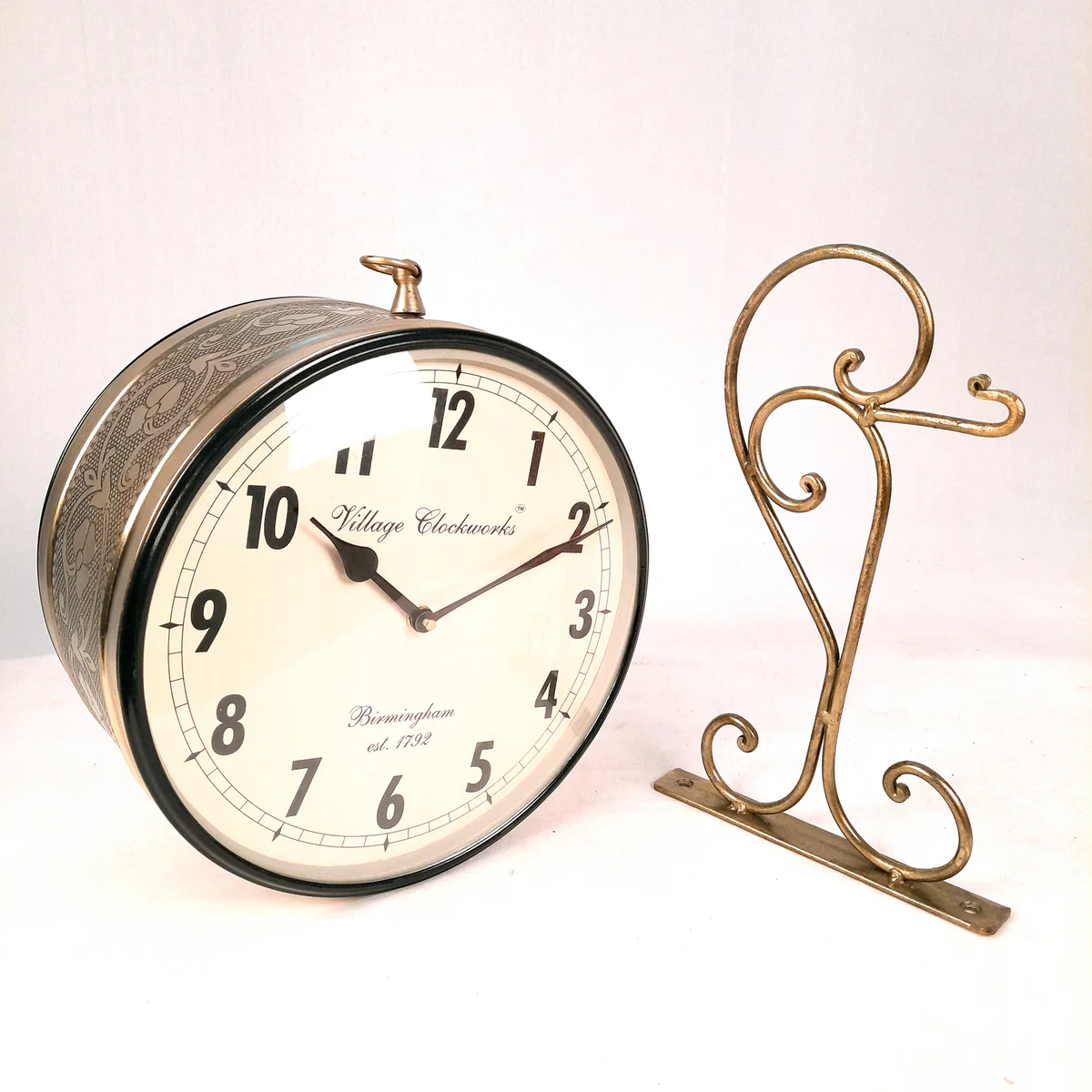 Mosaki Victorian Station Clock | Vintage Double-Sided Railway Wall Clock