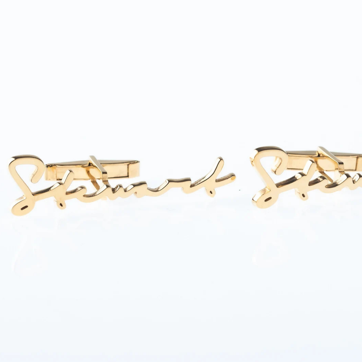 Moskai Personalized Name Cufflinks in Gold Finish