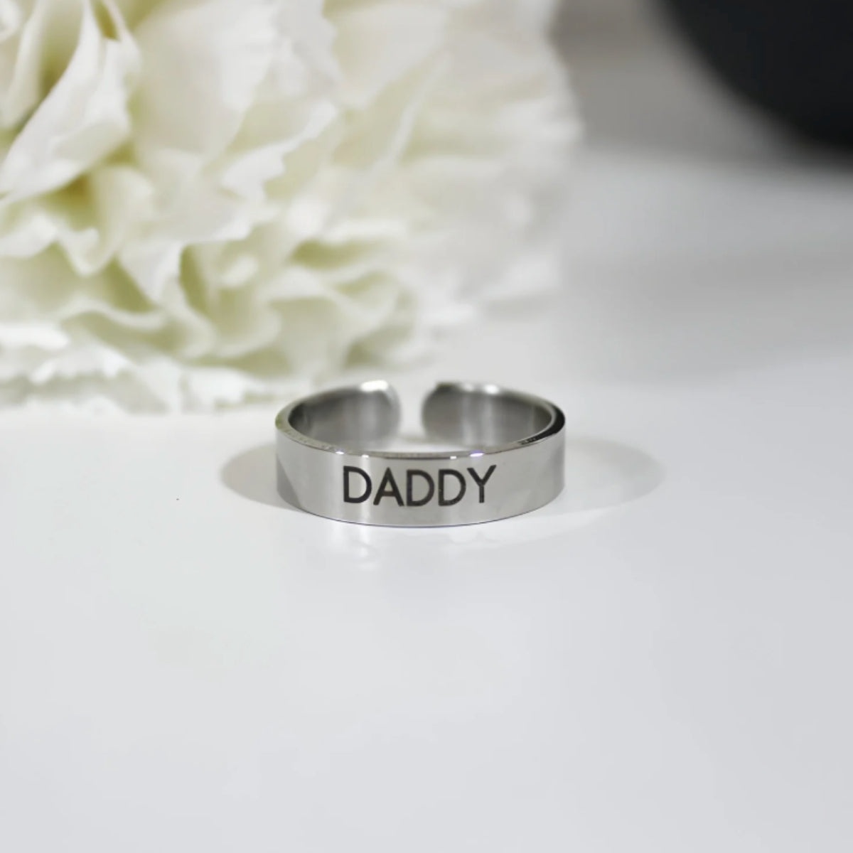 Personalized Name Ring With Adjustable Band