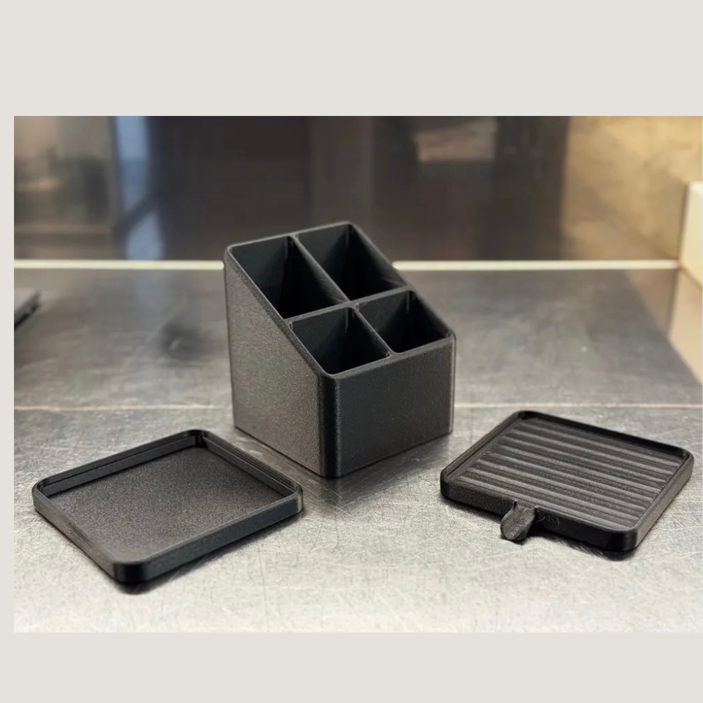 3D Printed Cutlery Holder with Water Drainage | Kitchen Organizer | Eco-Friendly 3-PLA Material