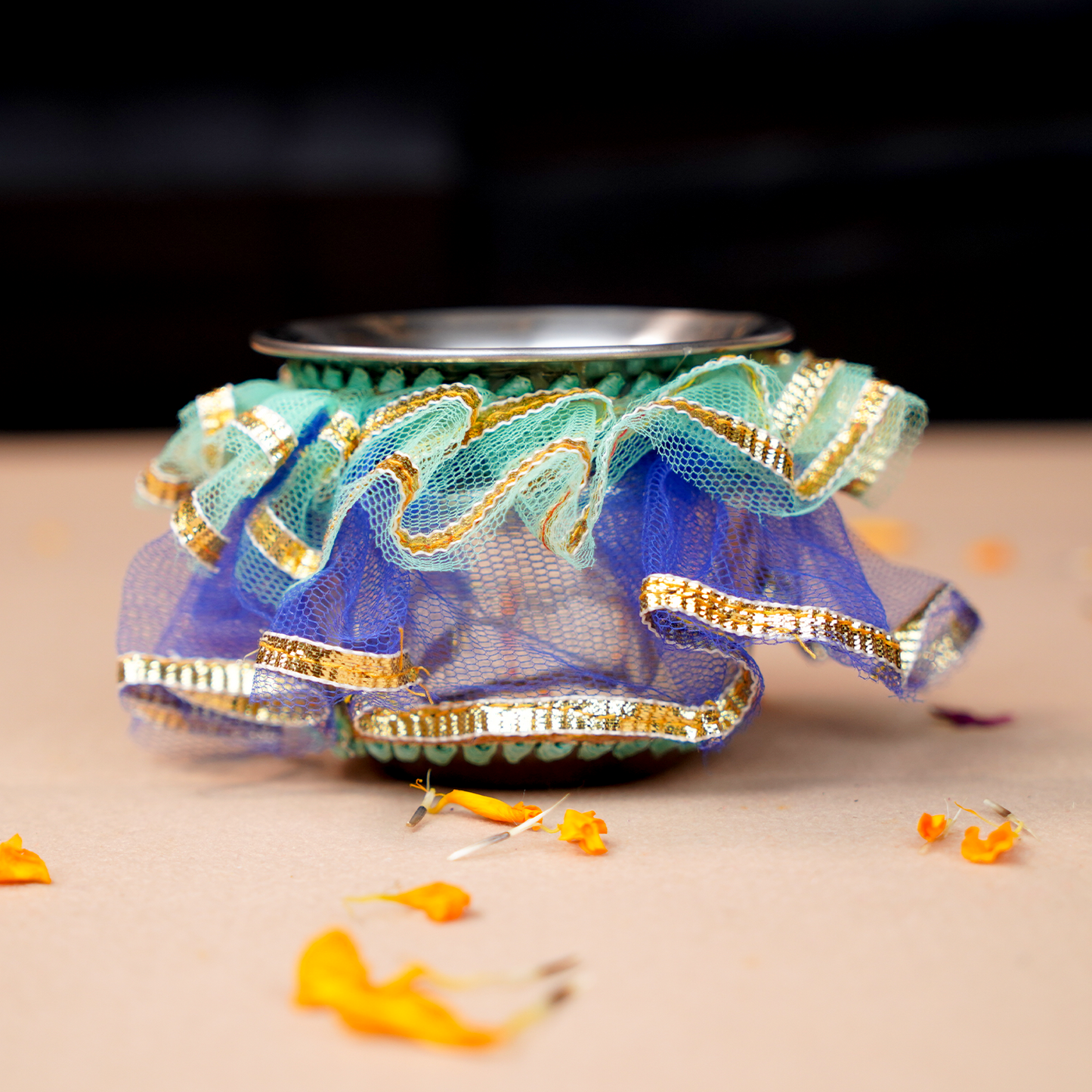 Designer Personalized Photo On Karwa Chauth Thali Set