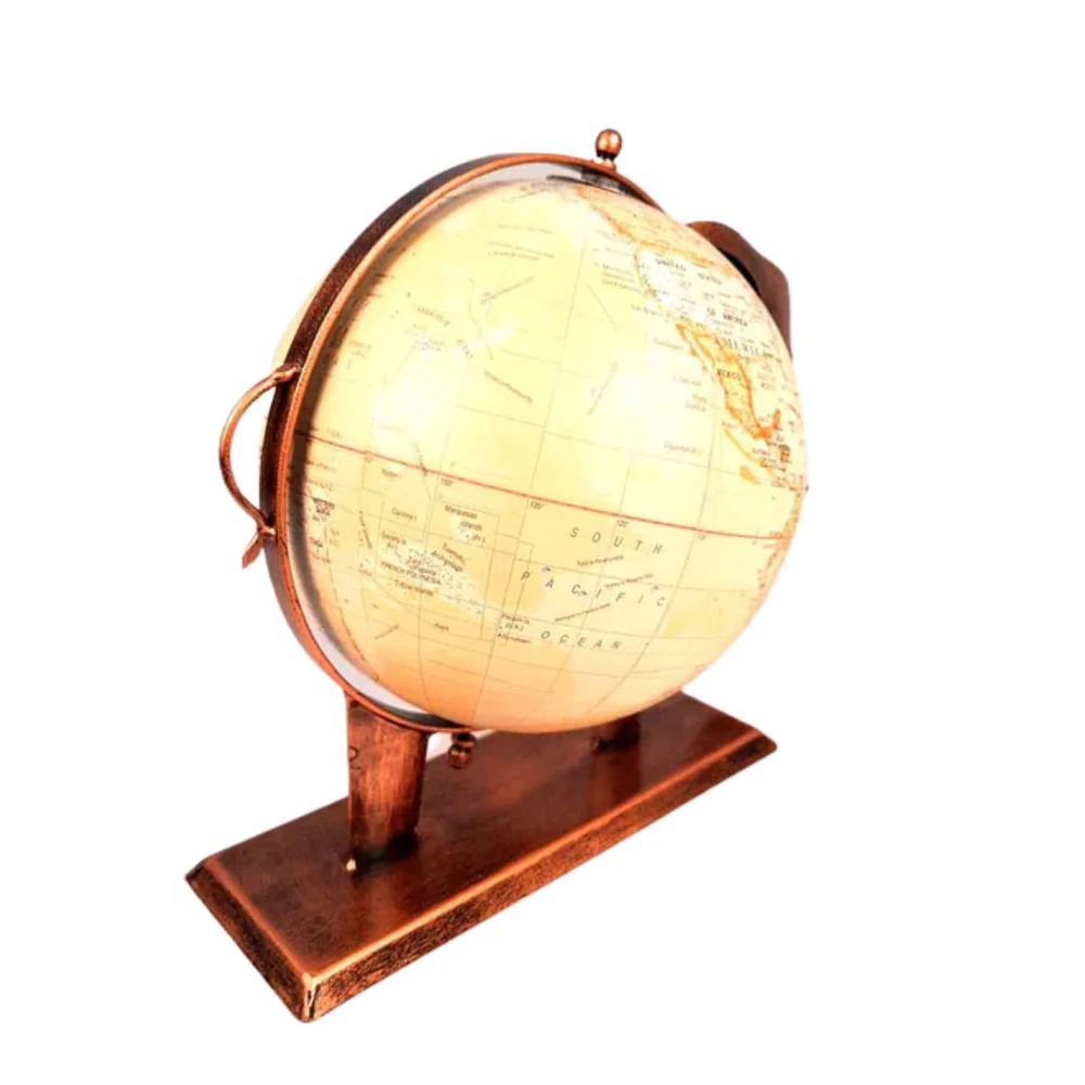 Moskai Elegant Elephant Globe Table Decor – Metallic Finish