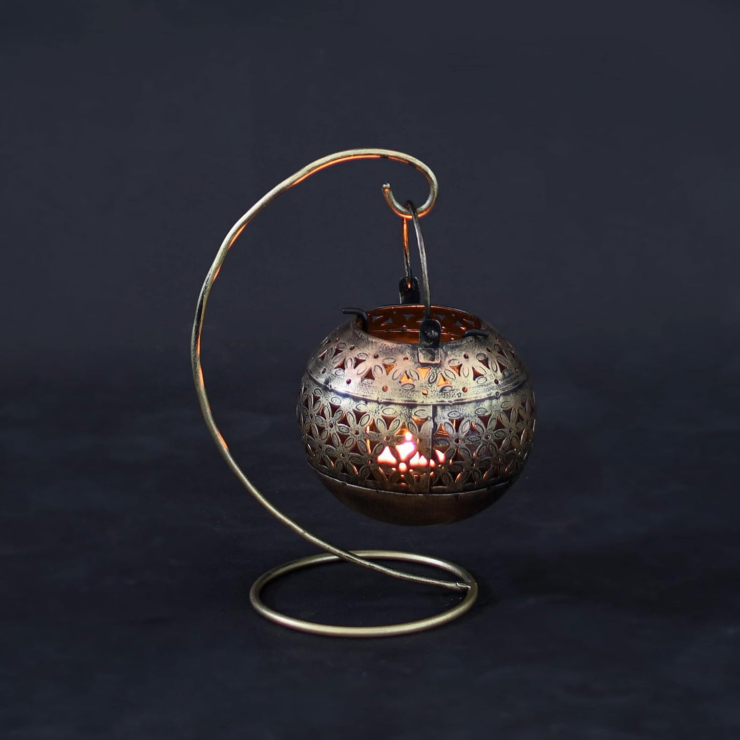 Moskai Iron Tealight Candle Holder – Hanging Degchi/Dhuni