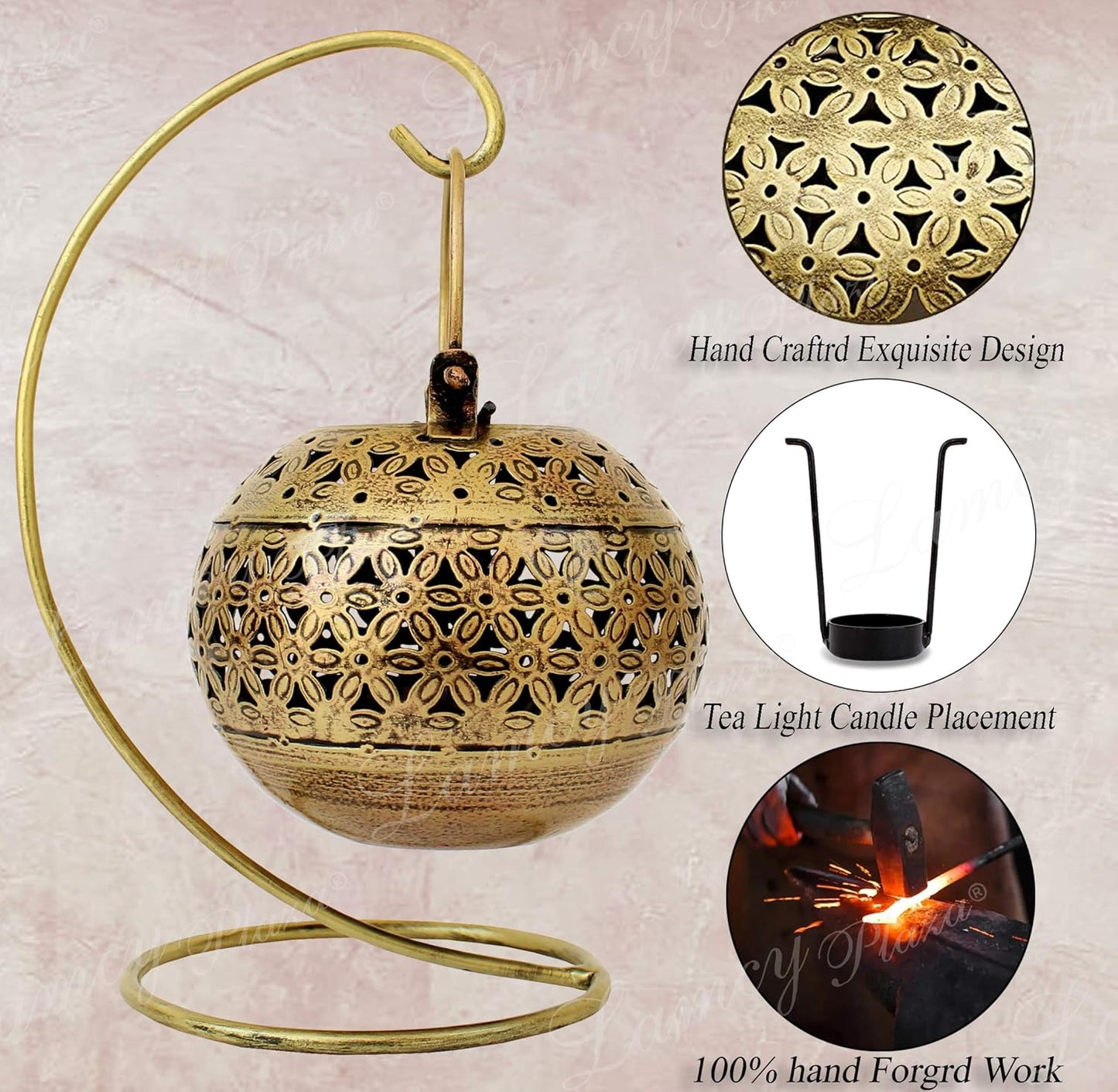 Moskai Iron Tealight Candle Holder – Hanging Degchi/Dhuni