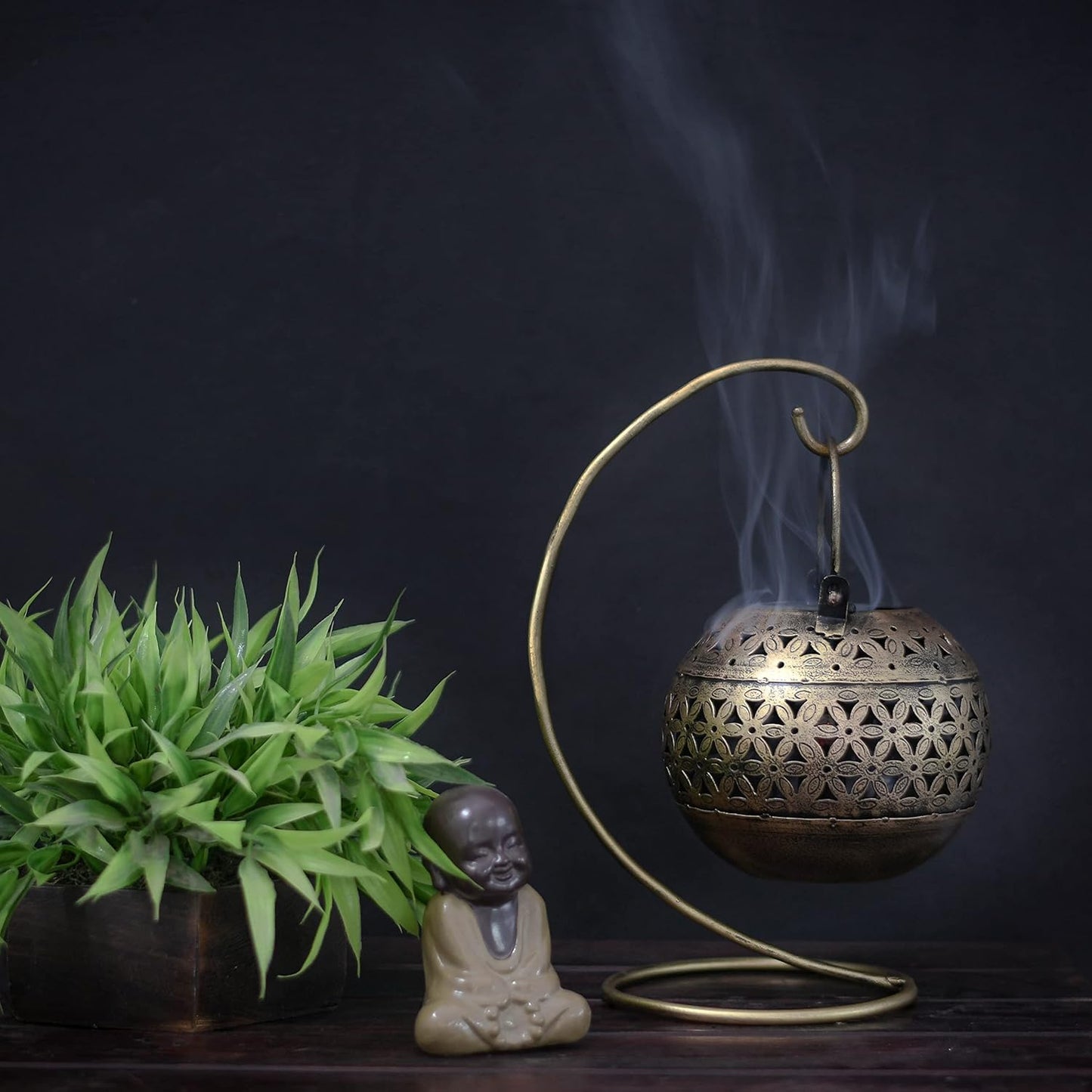 Moskai Iron Tealight Candle Holder – Hanging Degchi/Dhuni