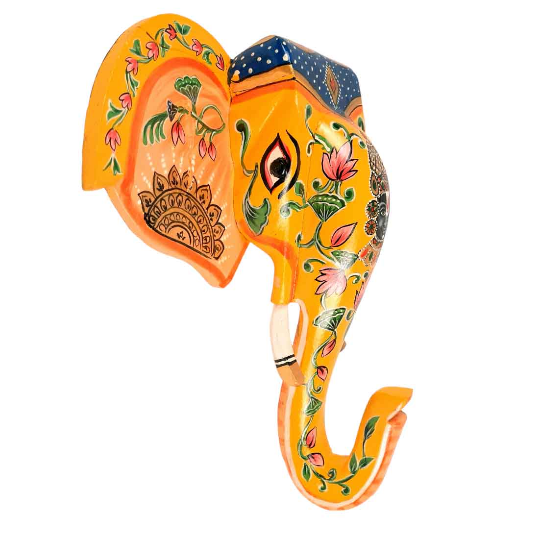 Mosaki Elephant Head Wall Hanging Bracket with Balaji Face