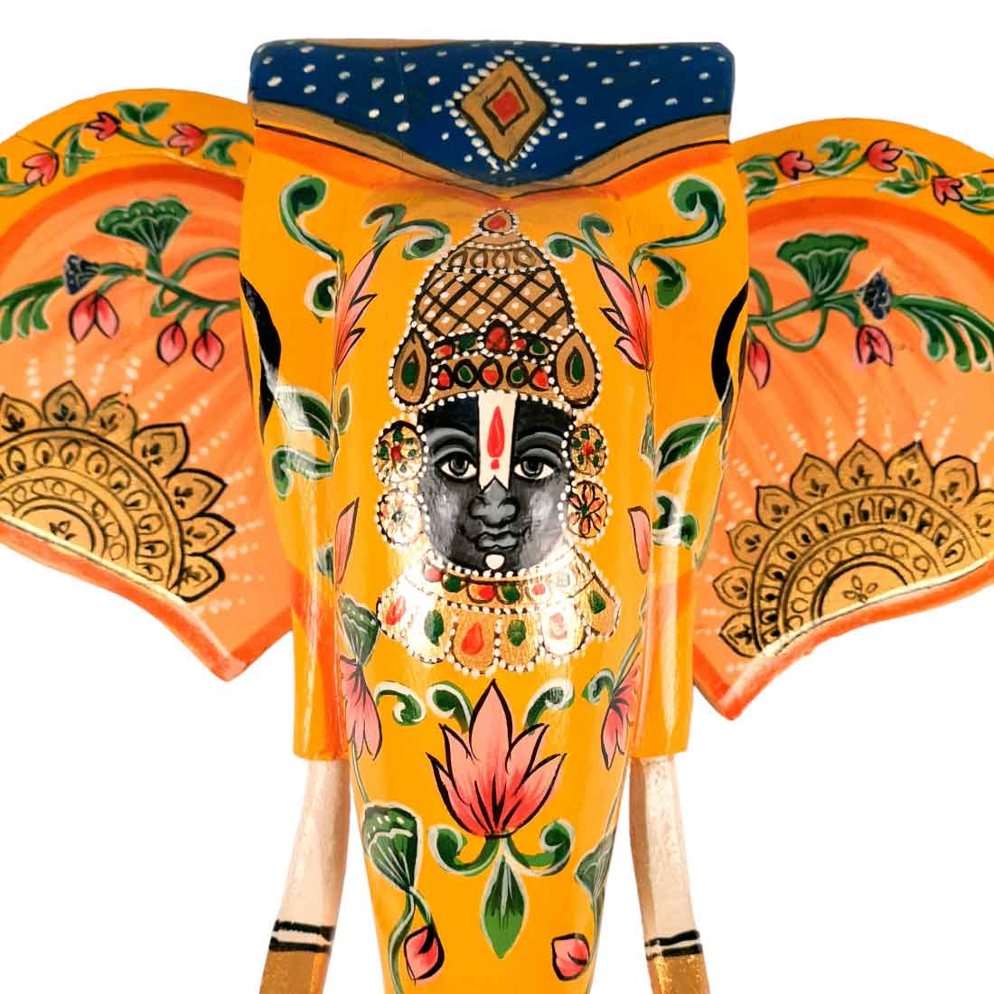Mosaki Elephant Head Wall Hanging Bracket with Balaji Face