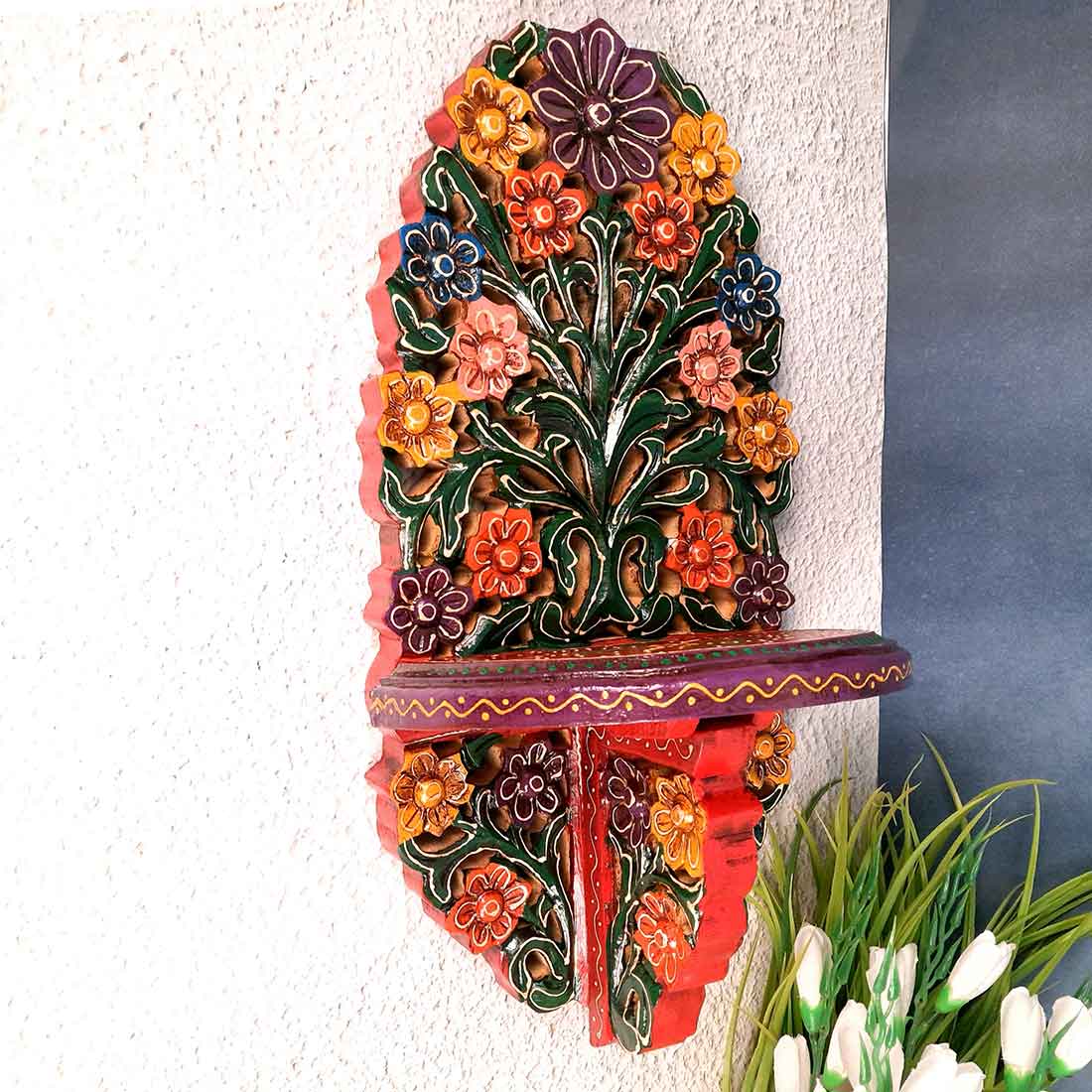 Mosaki Wooden Shelf Stands for Showpieces