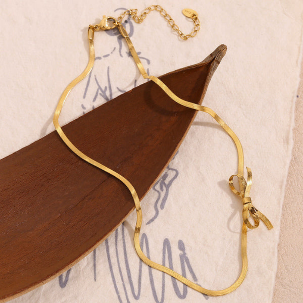 MOSKAI Gold Plated Knotted Chain Necklace | Anti Tarnish Jewelry