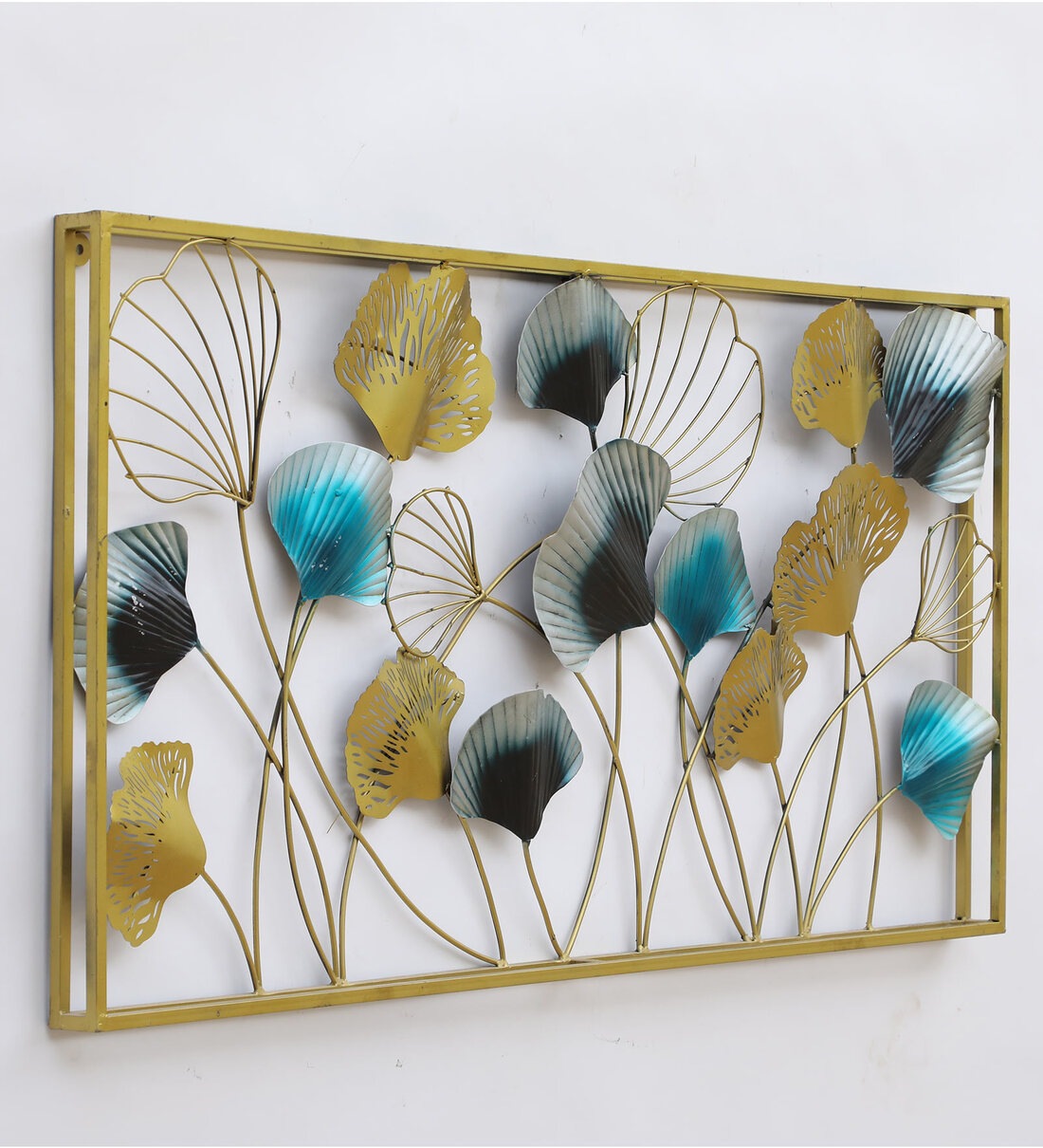 Mosaki Double Iris Metal Wall Sculpture | Handcrafted Wall Décor