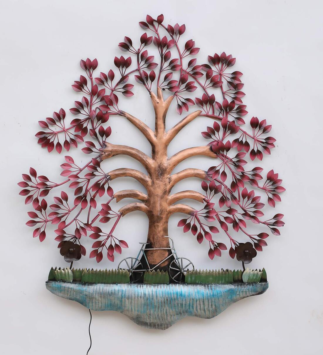 Moskai LED Wall Art – Metal Cycle Tree Wall Hanging