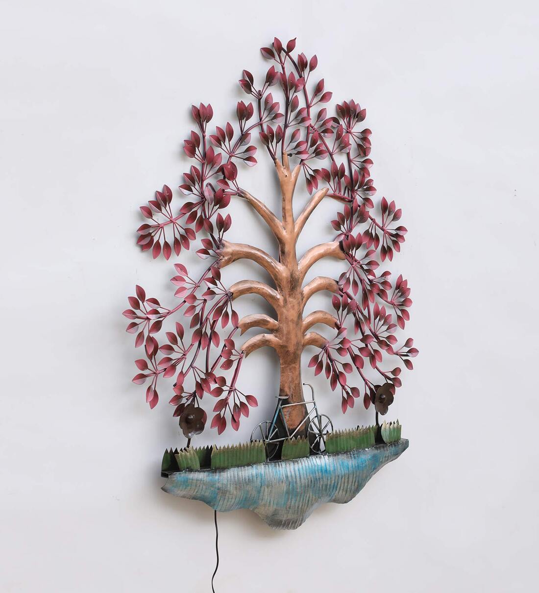 Moskai LED Wall Art – Metal Cycle Tree Wall Hanging