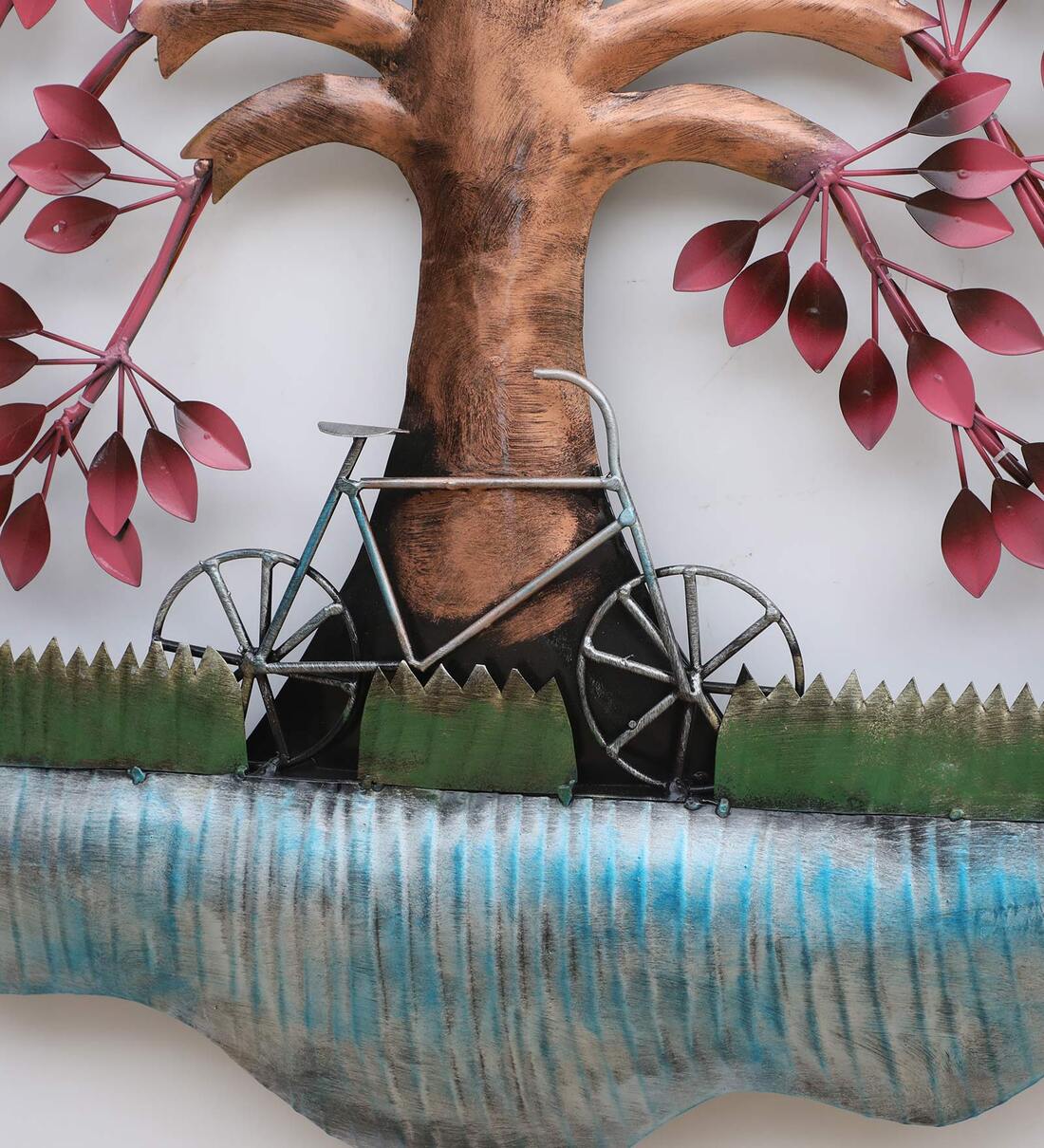 Moskai LED Wall Art – Metal Cycle Tree Wall Hanging
