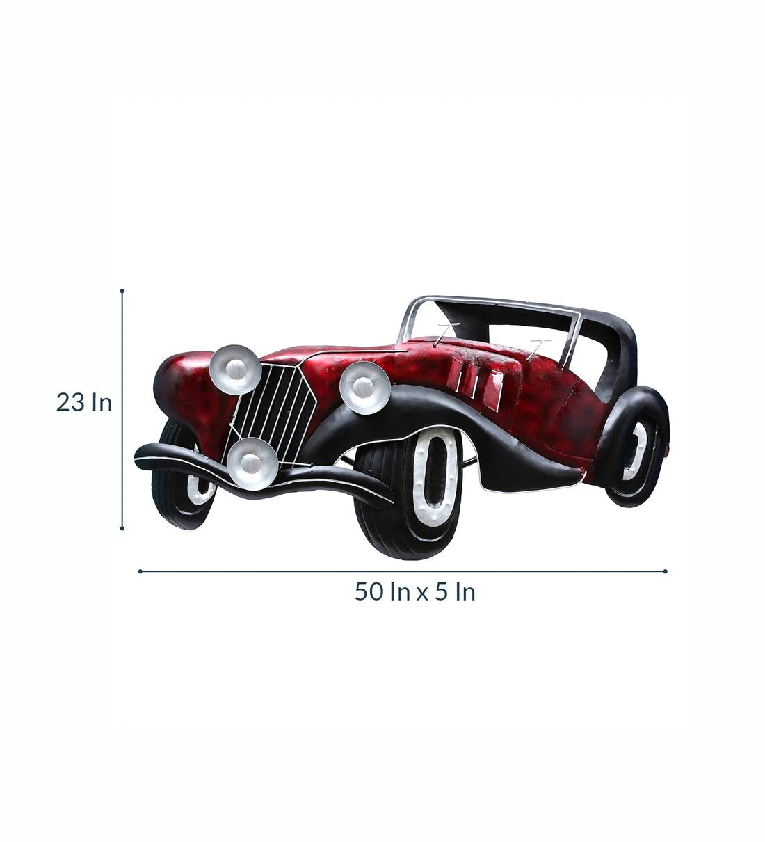 Mosaki Contemporary Designer Metal Red Car Wall Decor