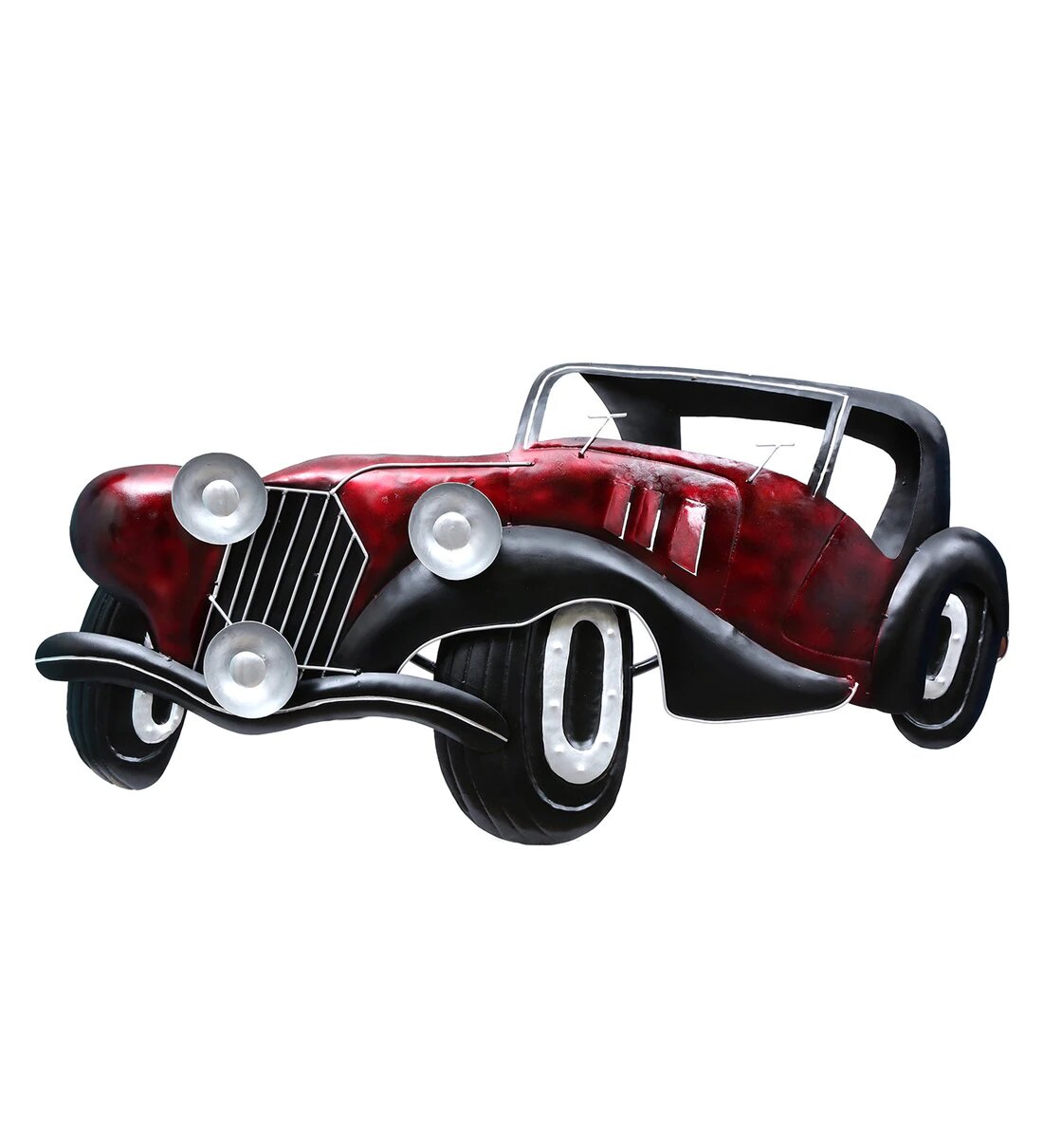 Mosaki Contemporary Designer Metal Red Car Wall Decor
