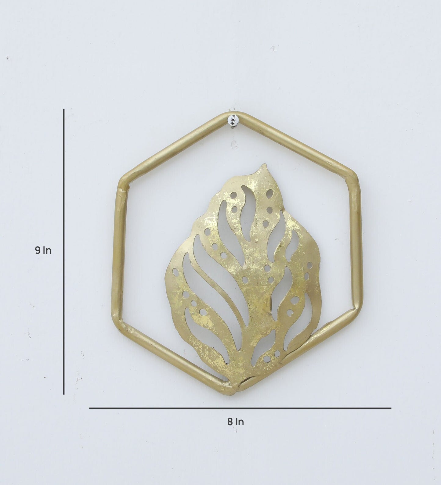 Moskai Leaf Wall Decor – Modern Minimalist Metal Frame