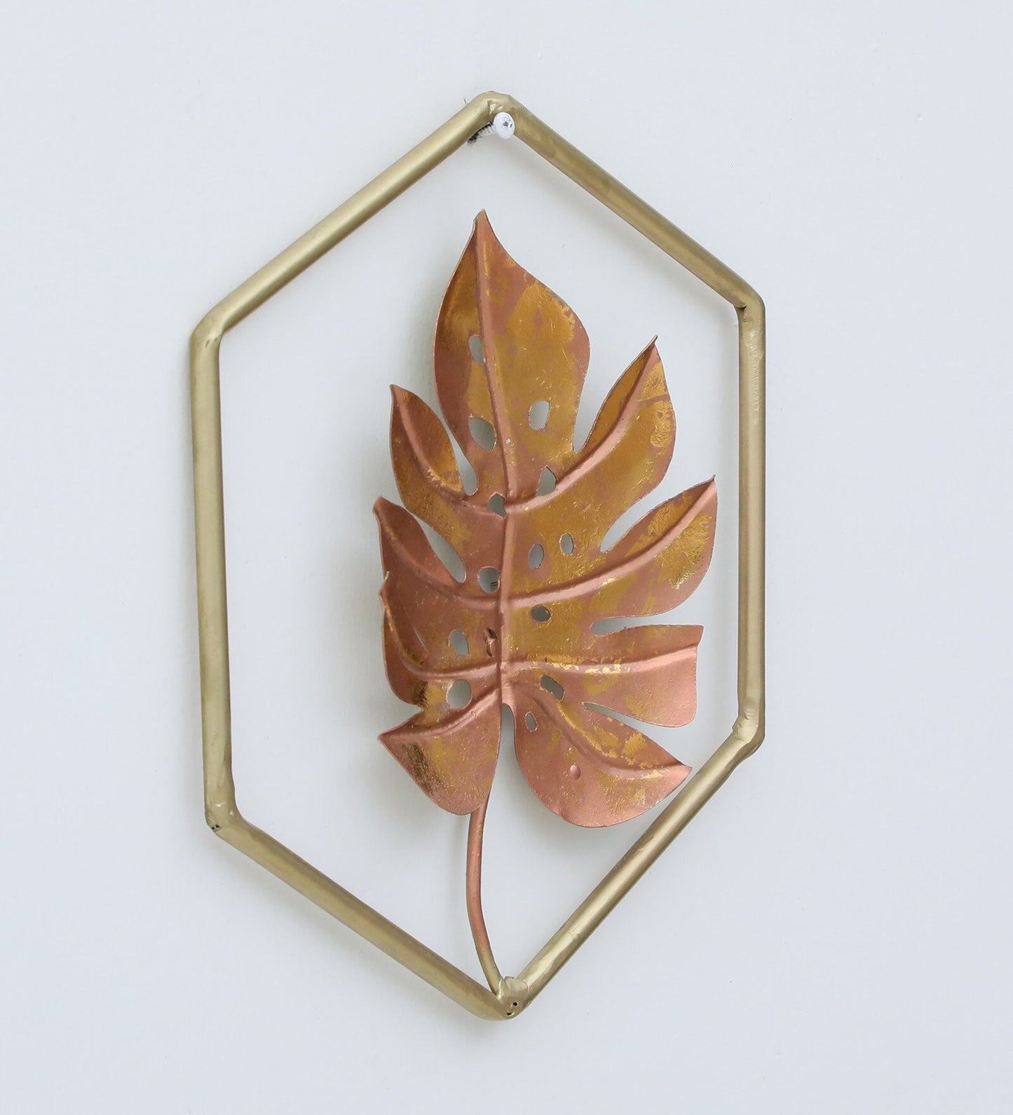 Mosaki Leaf Wall Decor | Elegant Metal Leaf Wall Hanging