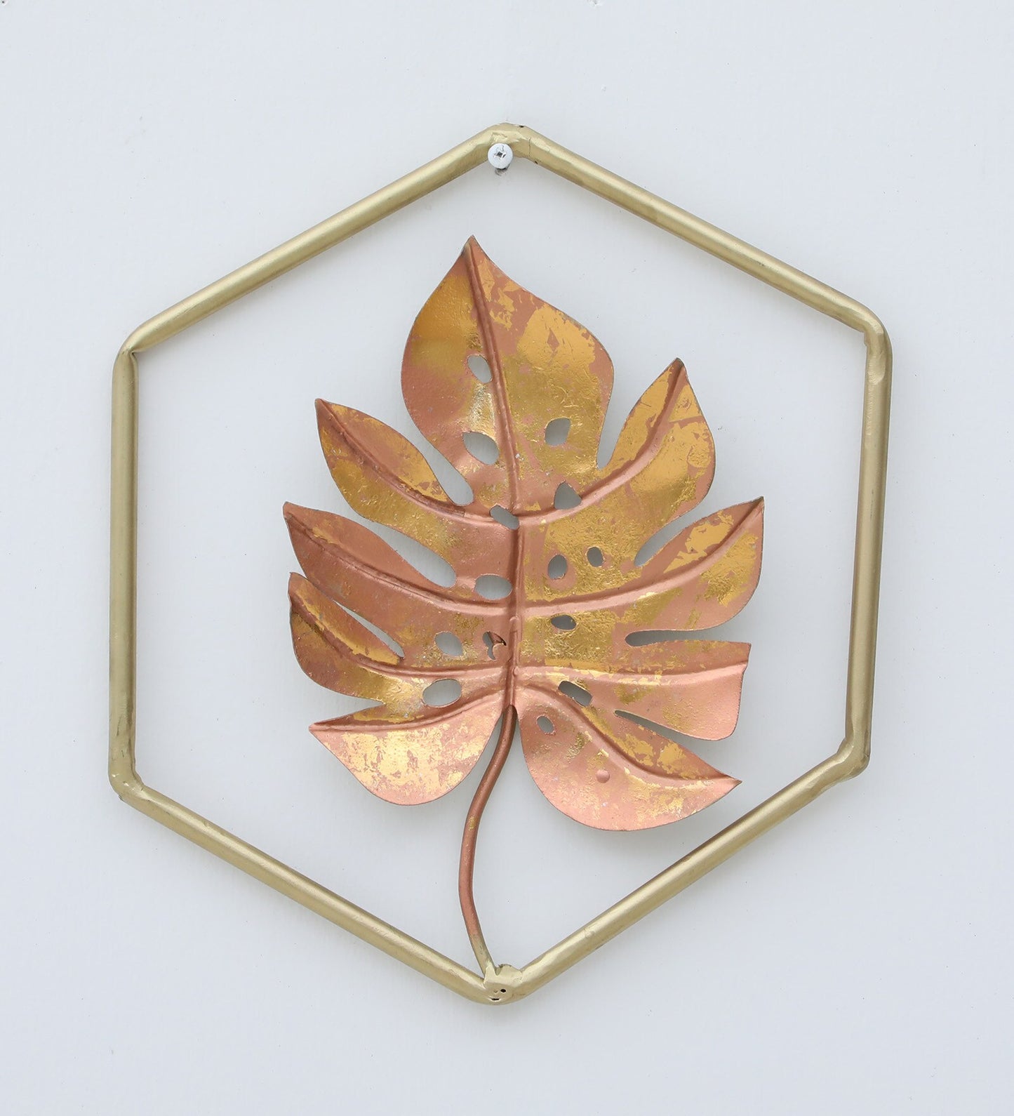 Mosaki Leaf Wall Decor | Elegant Metal Leaf Wall Hanging