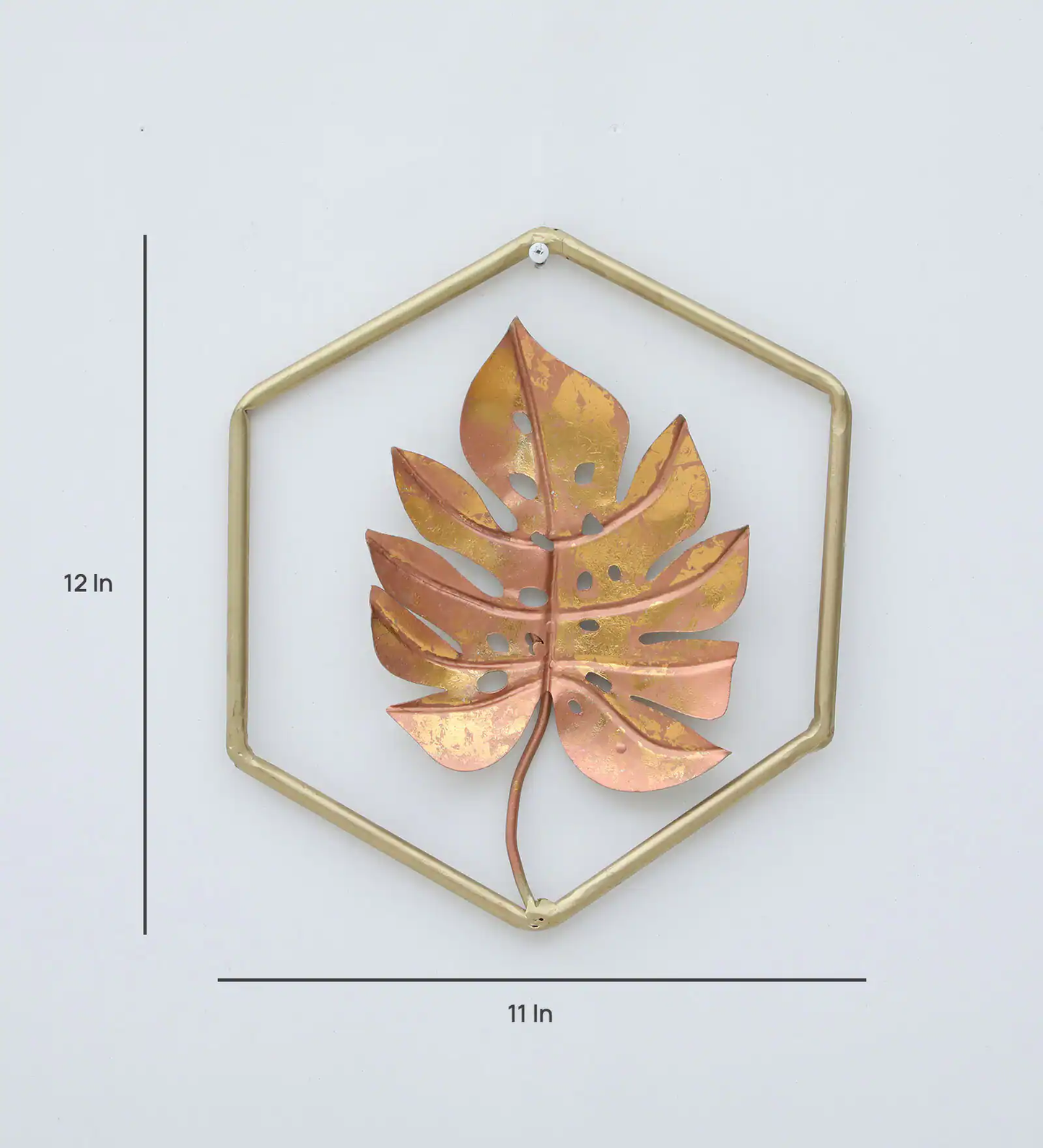 Mosaki Leaf Wall Decor | Elegant Metal Leaf Wall Hanging
