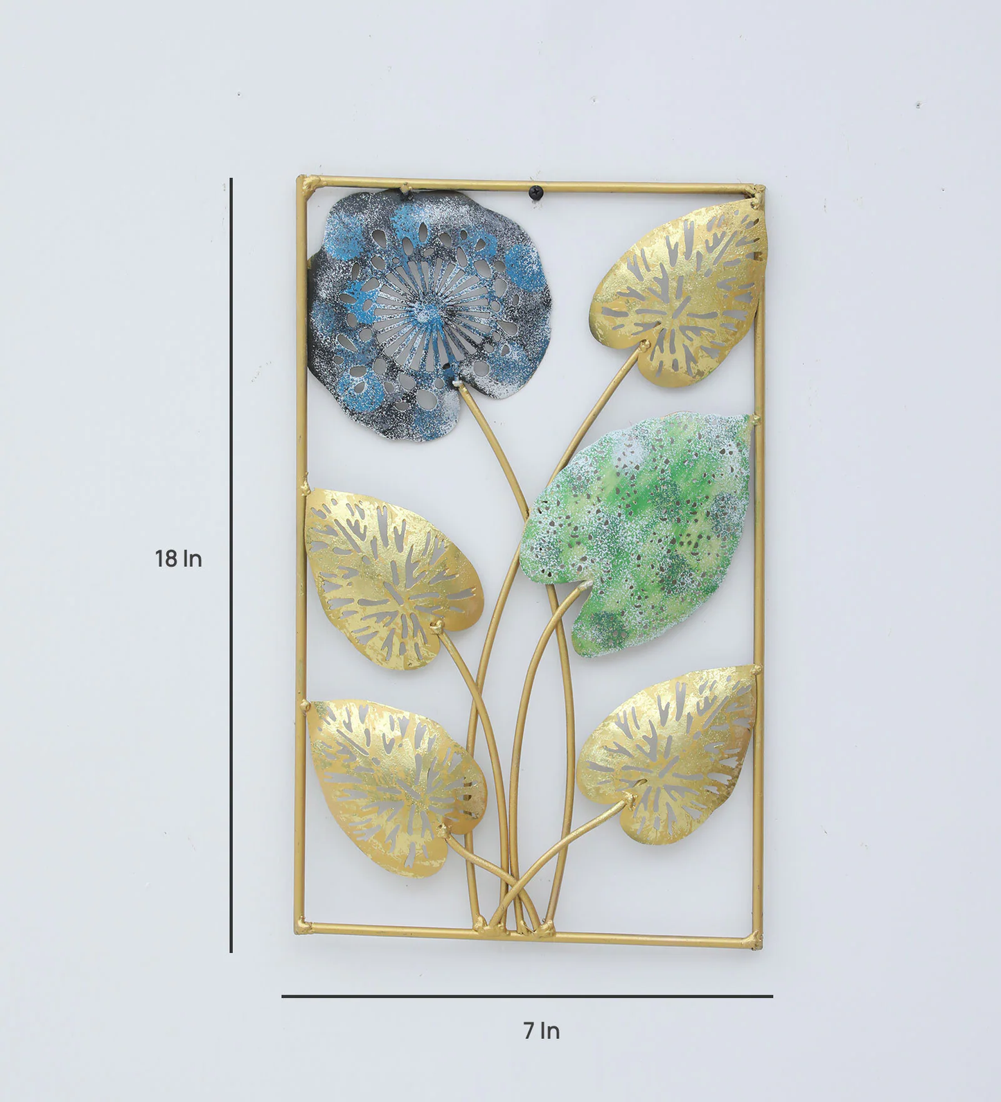 Moskai Metal Leaf Wall Hanging for Modern Home Interiors