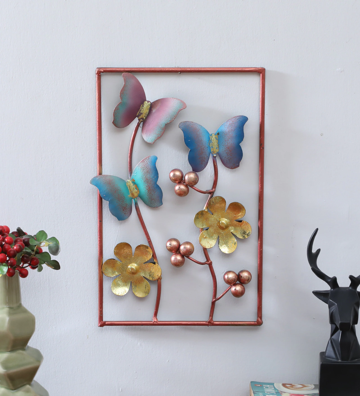Moskai Leaf Wall Décor | Metal Wall Art for Modern Home Interiors