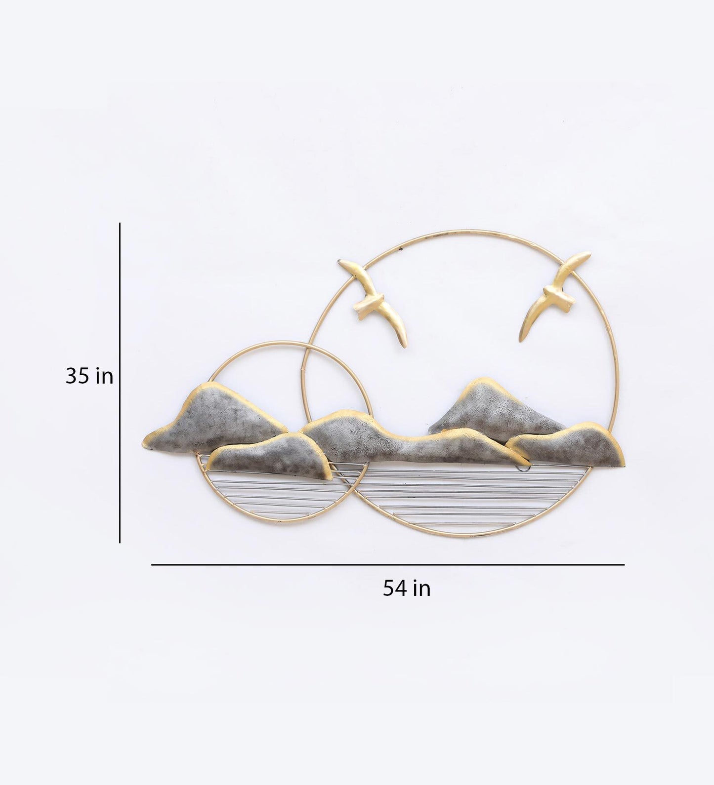 Mosaki Bird Circle Wall Art | Handcrafted Metal Wall Decor