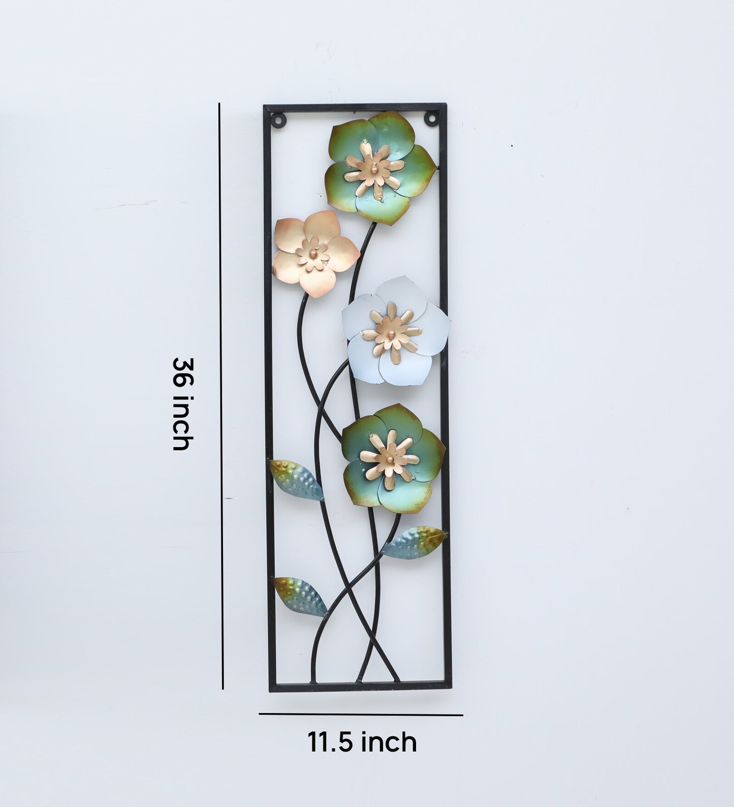 Mosaki Leaf Wall Décor | Elegant Metal Leaf Wall Art for Living Room