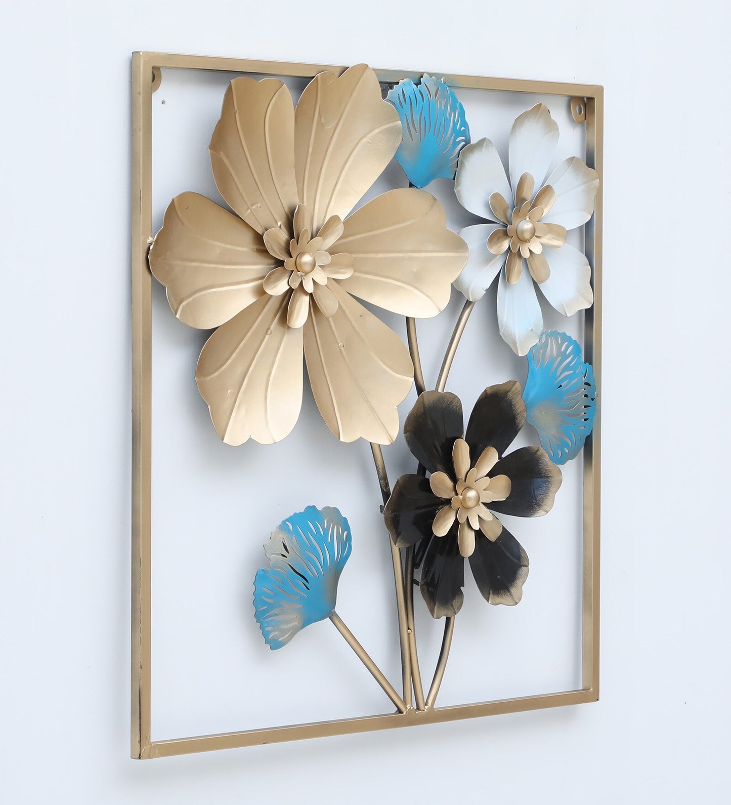 Moskai Flower Wall Decor - Handcrafted Metal Floral Wall Hanging