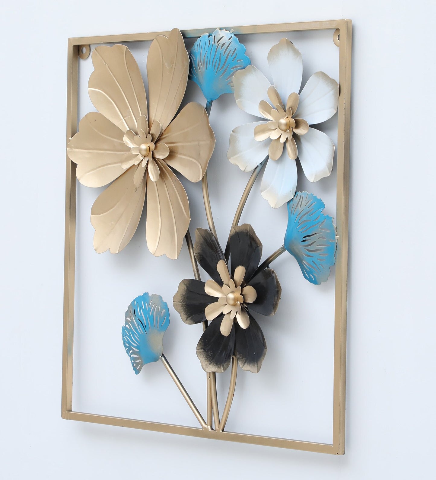 Moskai Flower Wall Decor - Handcrafted Metal Floral Wall Hanging