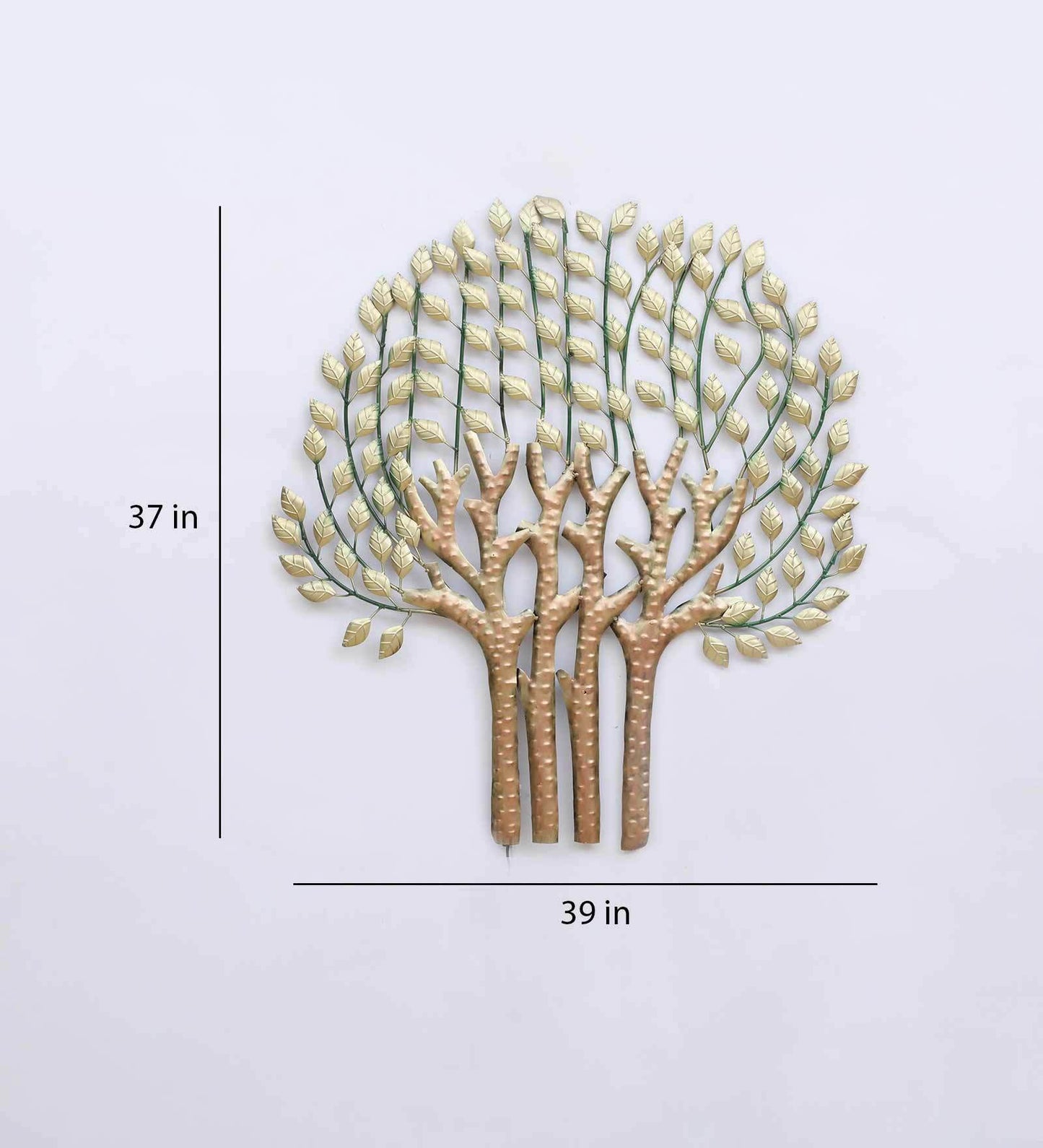 Mosaki Iron Elegant Grey Metal Tree Wall Décor | Handcrafted Metal