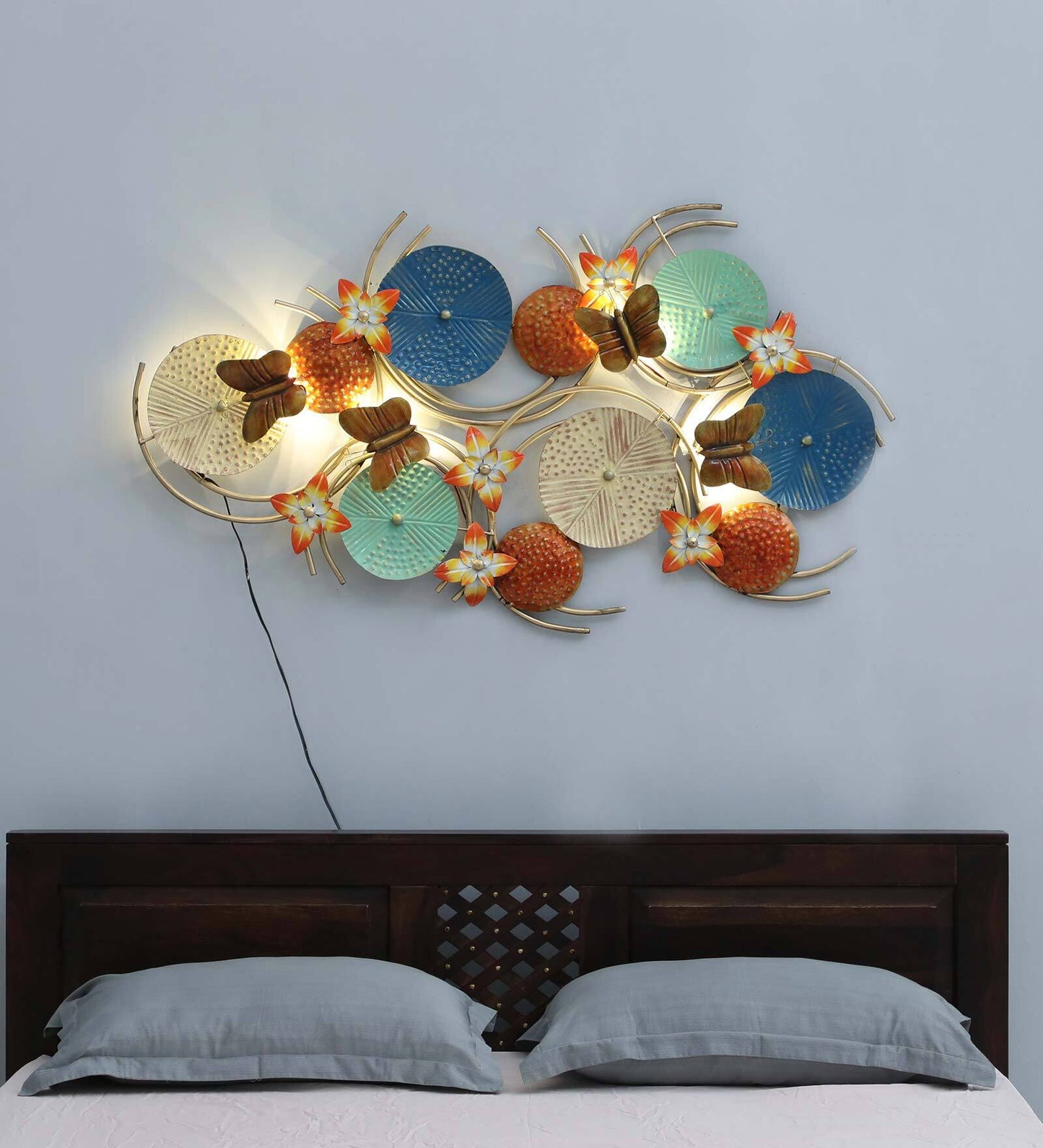 Moskai Metal Master Zara LED Wall Art – Handcrafted Rajasthani Iron Decor