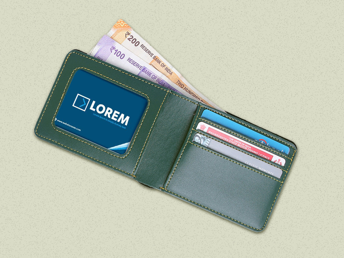 Gents Wallet Green | Premium Leather Finish