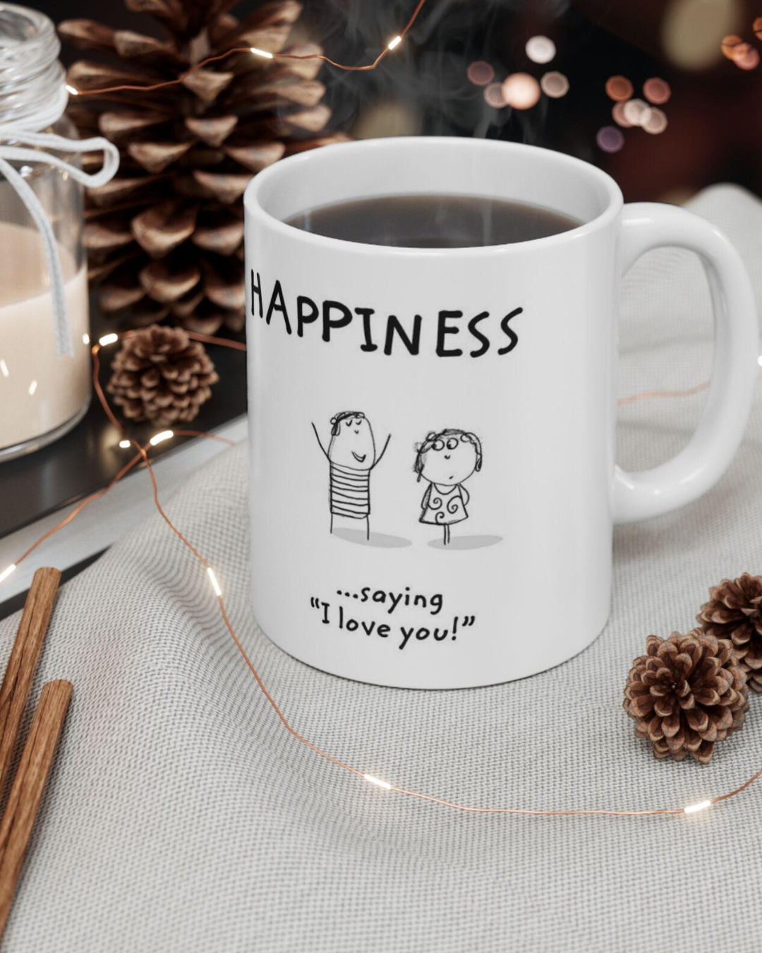 MOSKAI Happiness is You Personalised Coffee Mug