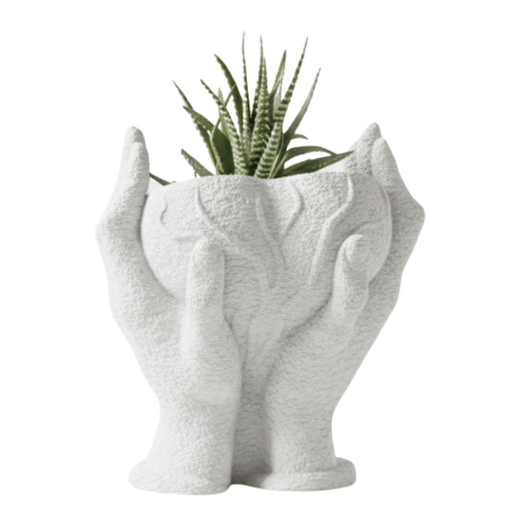 Heart in Hands 3D Printed Planter | Flower Vase | Eco-Friendly Moskai Love Collection
