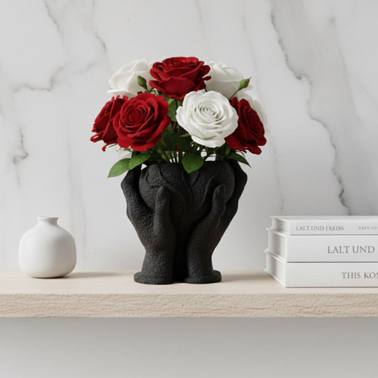 Heart in Hands 3D Printed Planter | Flower Vase | Eco-Friendly Moskai Love Collection
