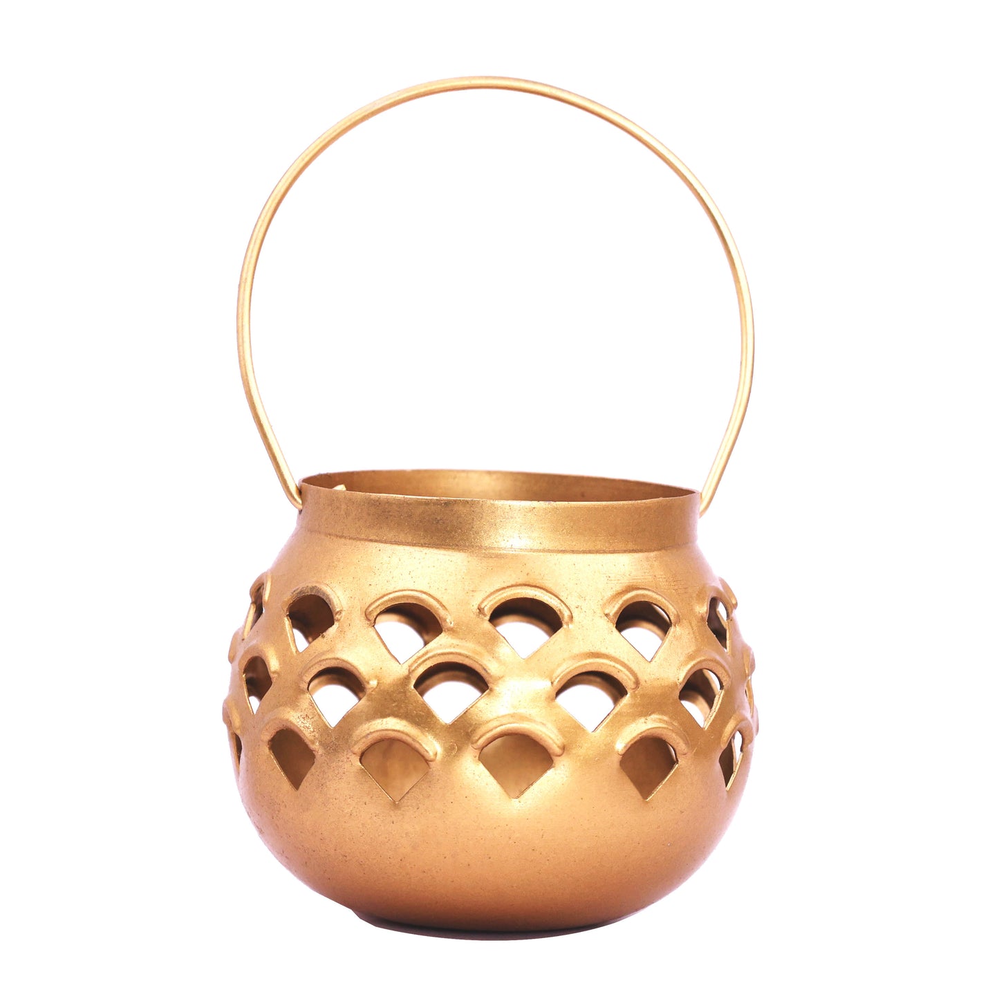 Moskai Metal Hanging Matki Set of 2 | Decorative Tea Light Candle Holder