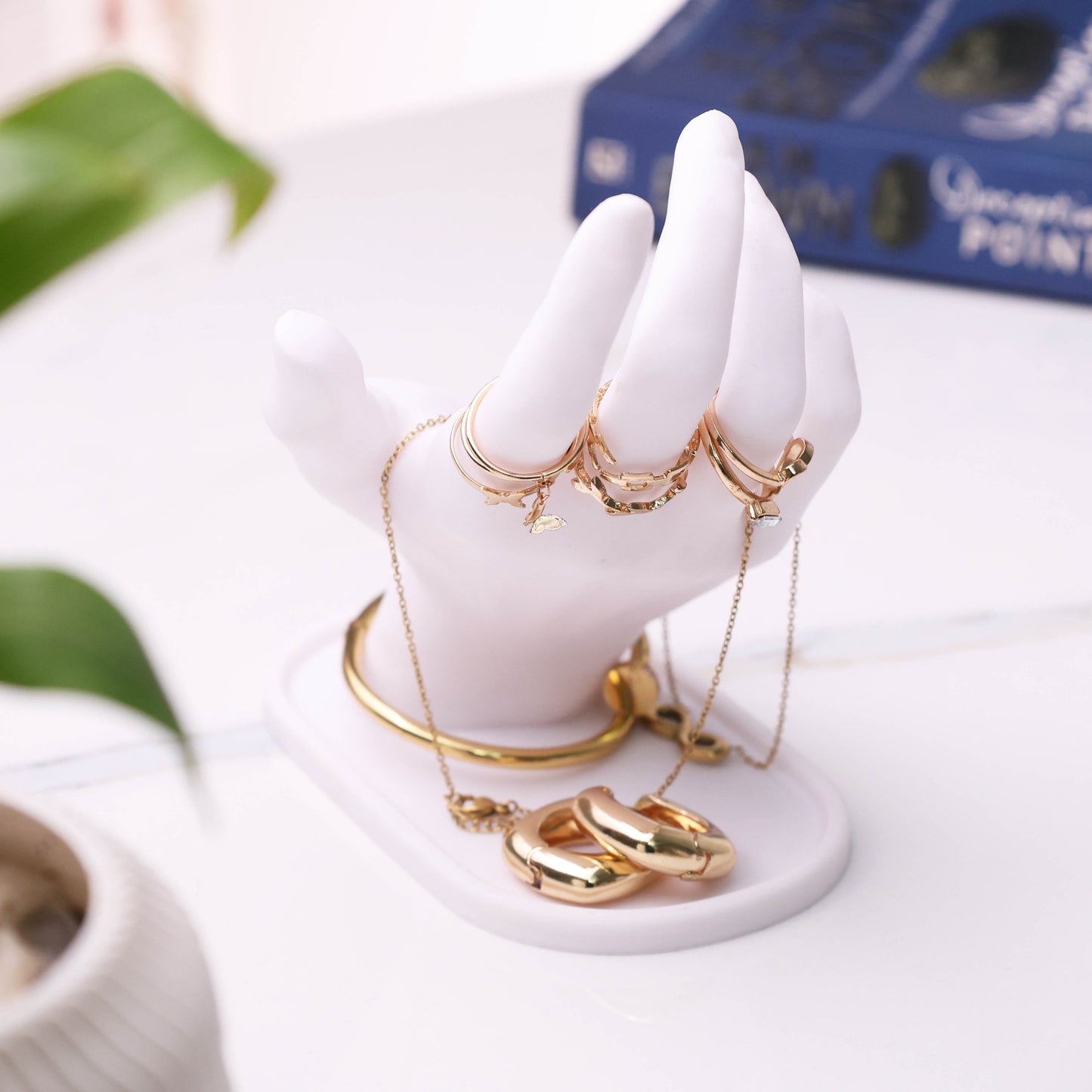 Moskai 3D Human Hand Jewelry Tray & Multi-Utility Organizer