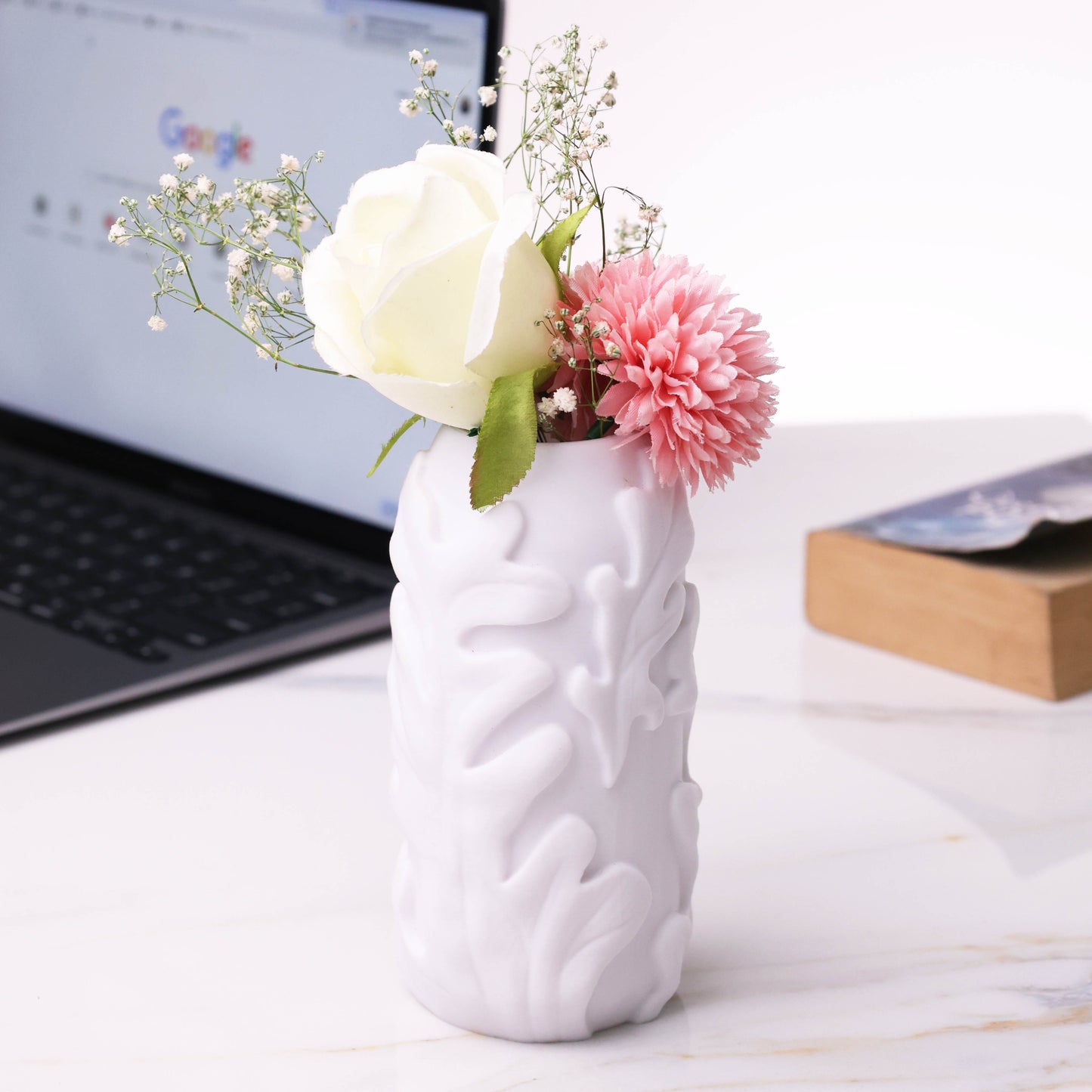 Moskai Modern 3D Decorative Vase for Flowers & Indoor Plants