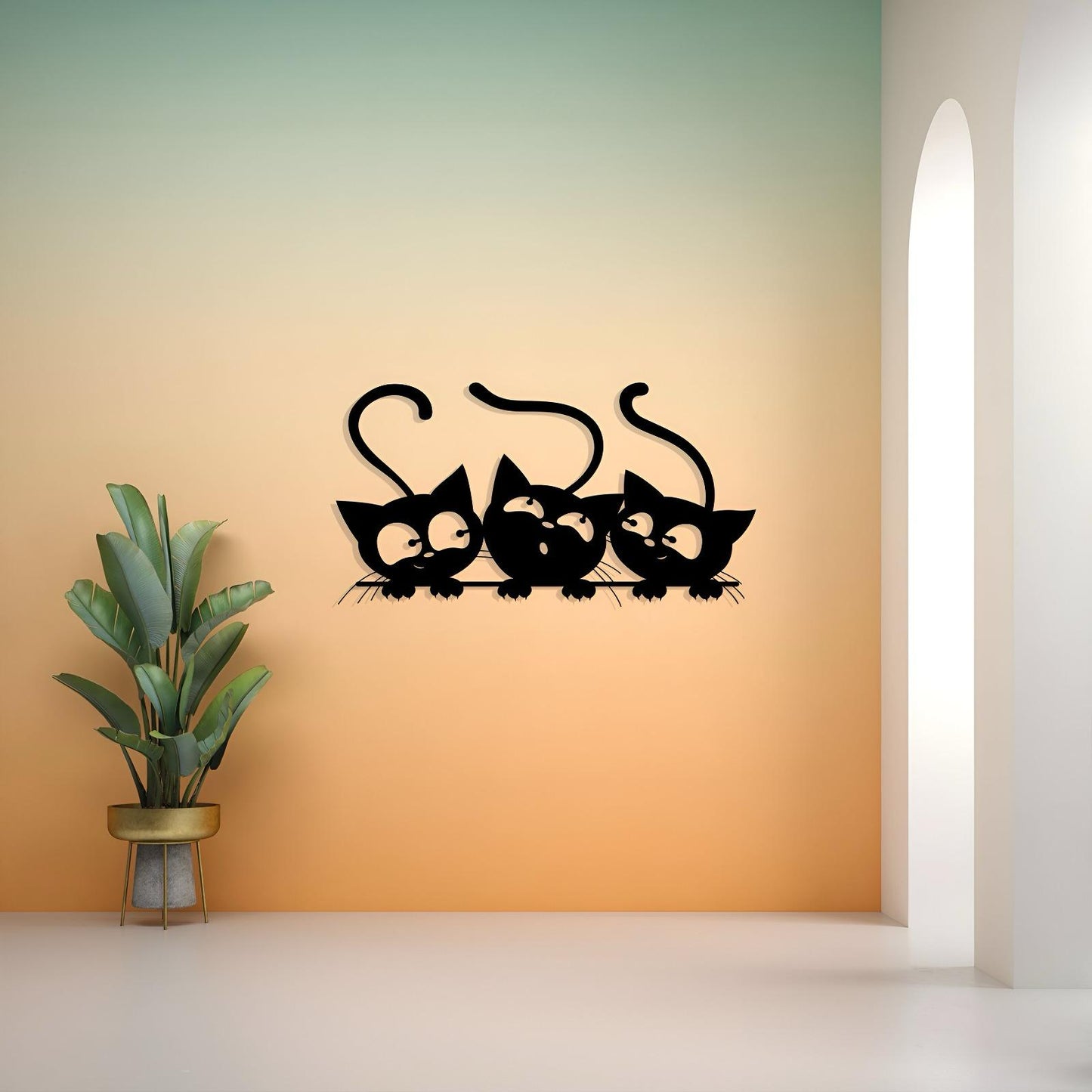 Cat Lovers Metal Laser Cut Wall Art - Perfect Gift For Cat Lovers