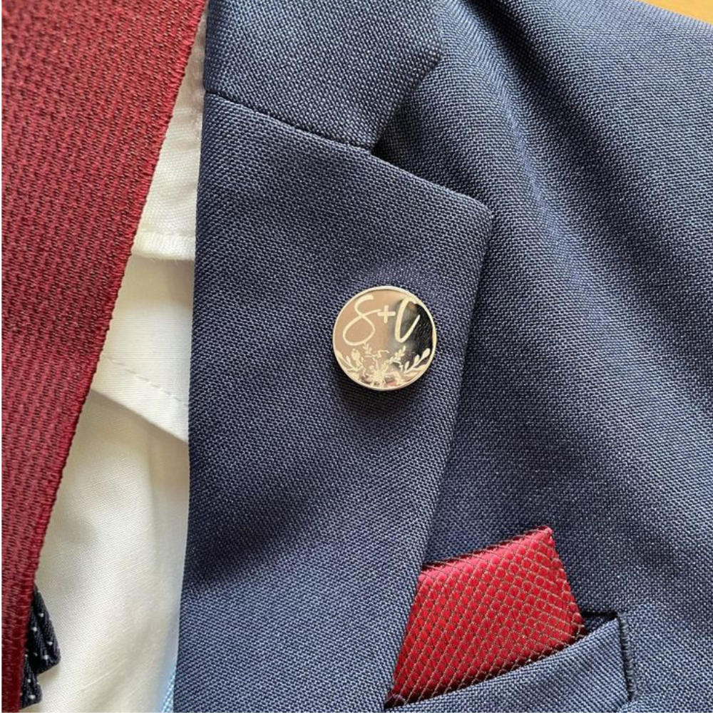 Moskai Personalised Arabic Name Round Cufflinks for Him