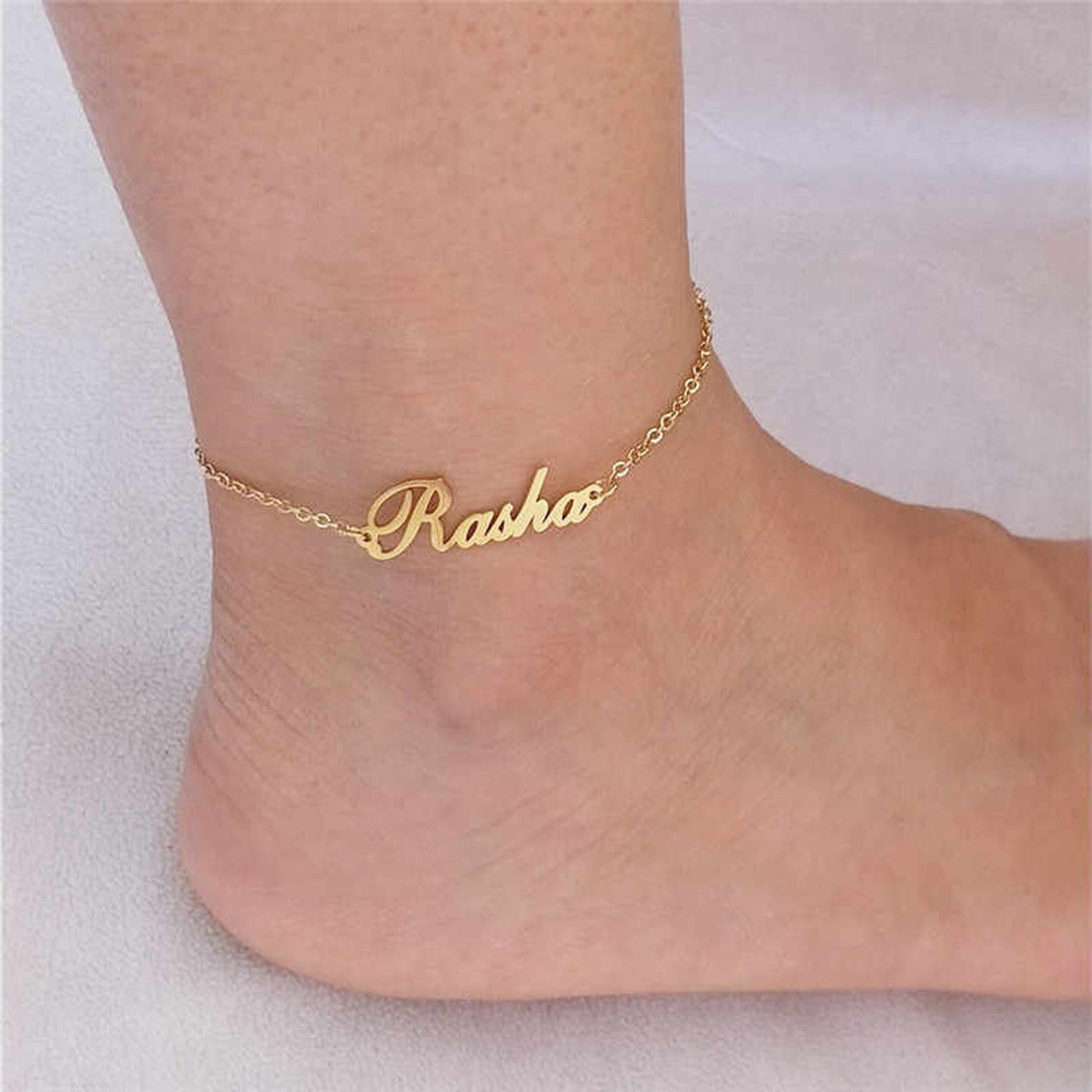 Personalised Name Anklet – Custom Jewelry for Women & Girls