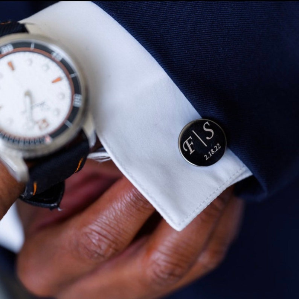 Engraved Personalized Cufflinks – Custom Gift for Men