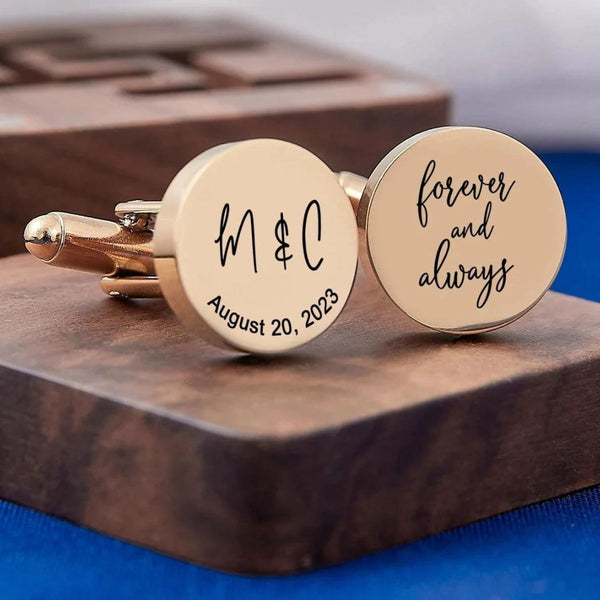 Engraved Personalized Cufflinks – Custom Gift for Men