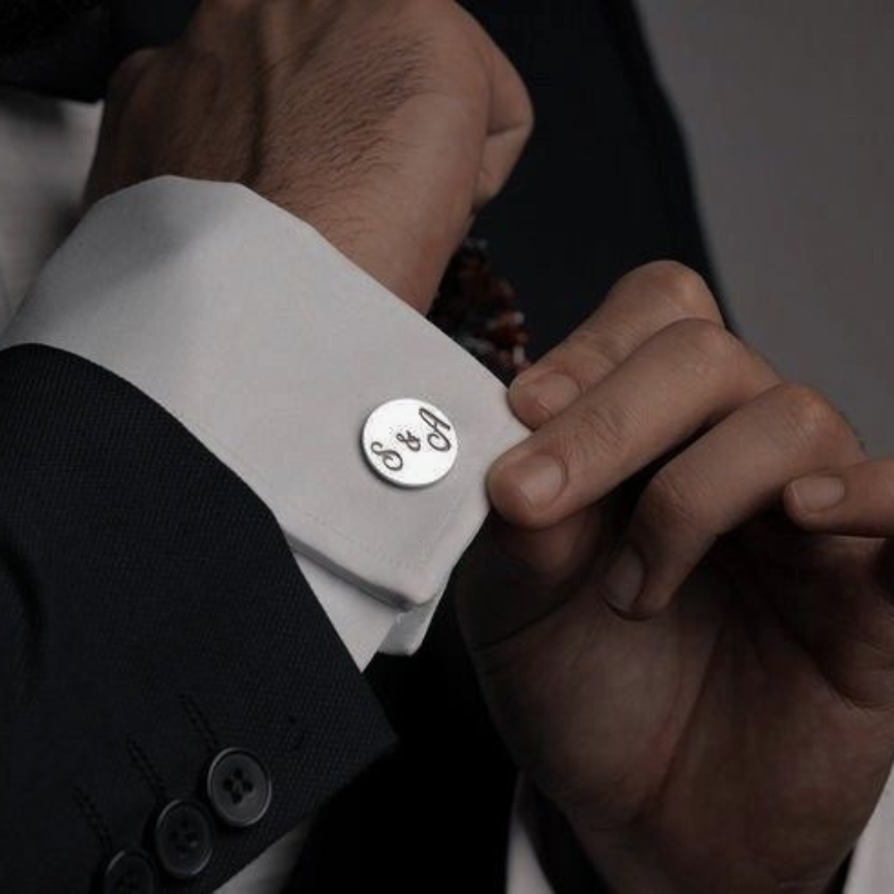 Engraved Personalized Cufflinks – Custom Gift for Men