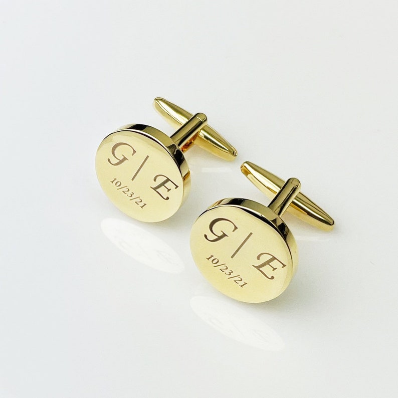 Engraved Personalized Cufflinks – Custom Gift for Men