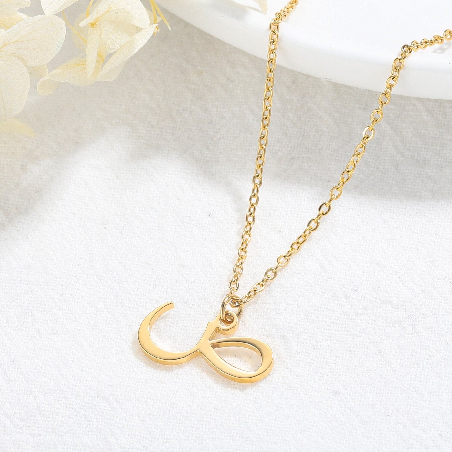 Personalised Arabic Letter Pendant for Women | Elegant Jewelry
