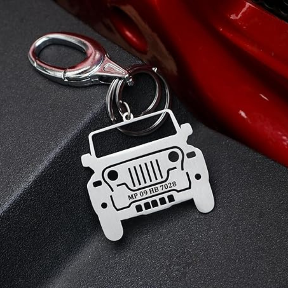 Customized Car Keychains | Personalised with your Car Number