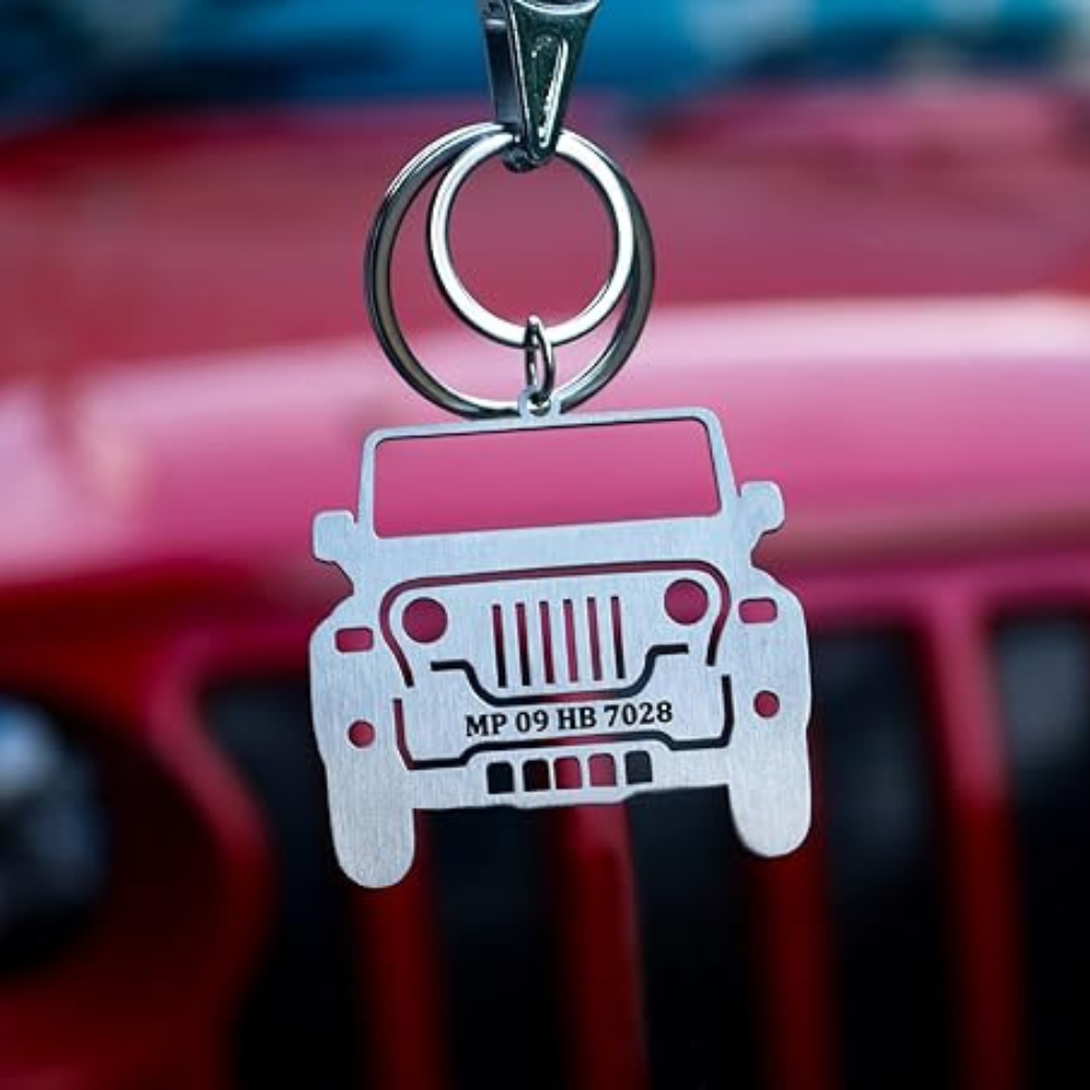 Customized Car Keychains | Personalised with your Car Number